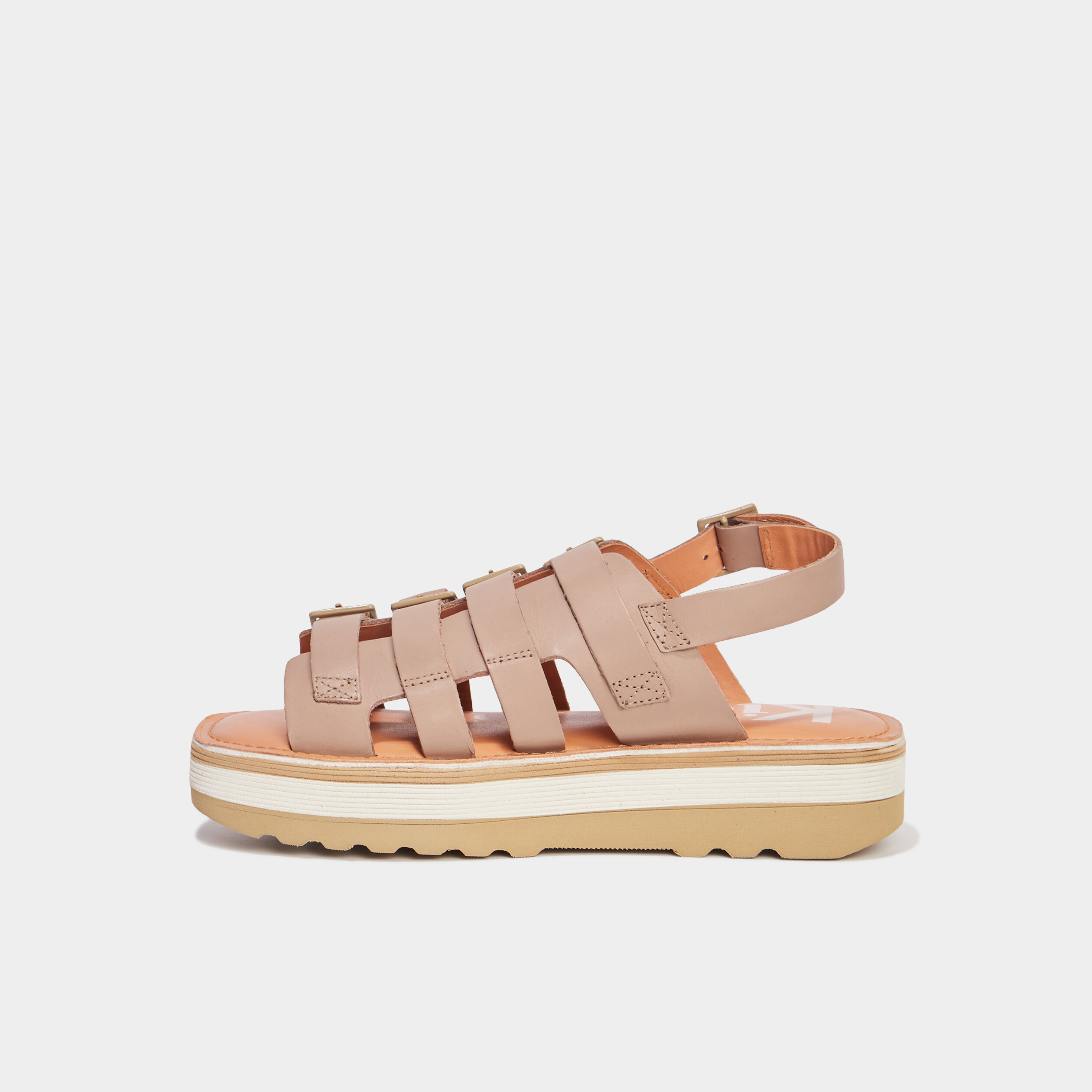 sandales plateformes en cuir kickers sable femme Sandales plateformes en cuir Kickers sable femme