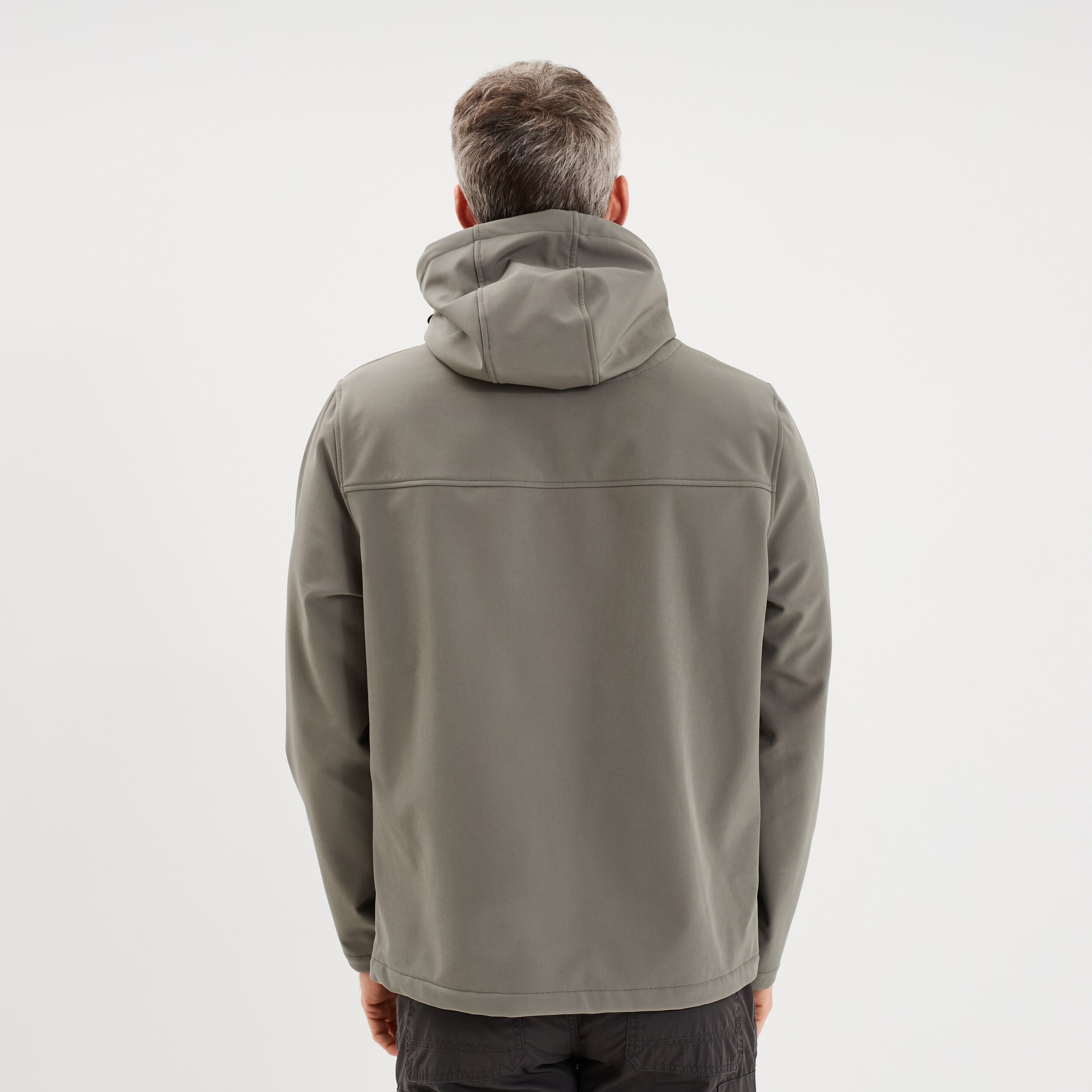 Blouson d&eacute;perlant fourr&eacute; &agrave; capuche gris homme