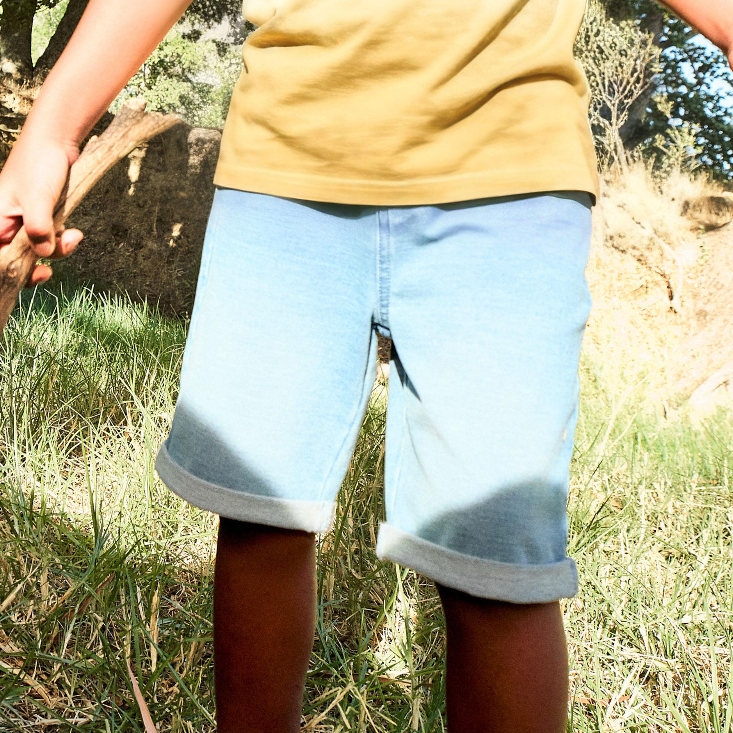 Short en jean coton denim double stone gar&ccedil;on
