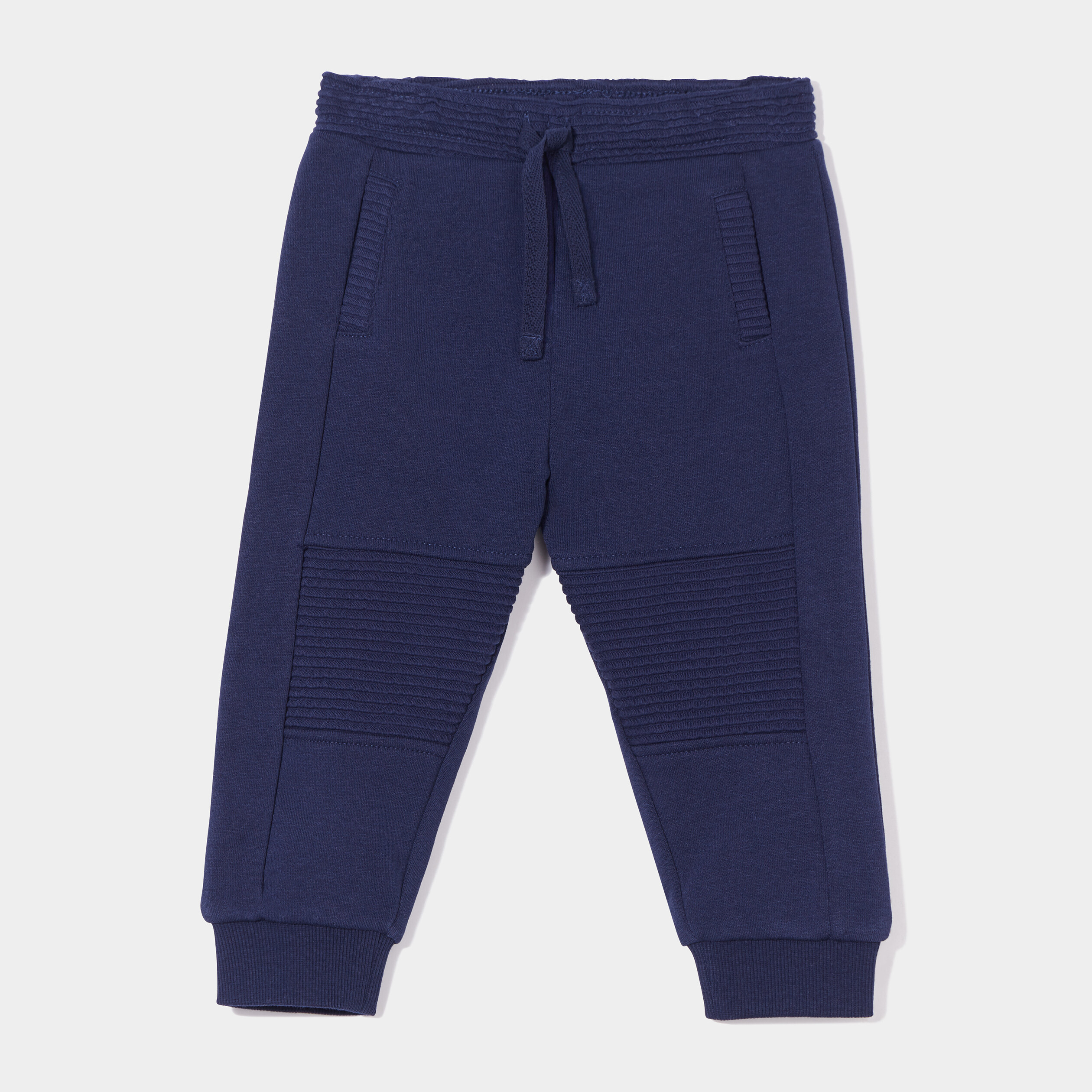jogging molleton taille elastiquee bleu marine bebeg Jogging molleton taille élastiquée bleu marine bébé garçon