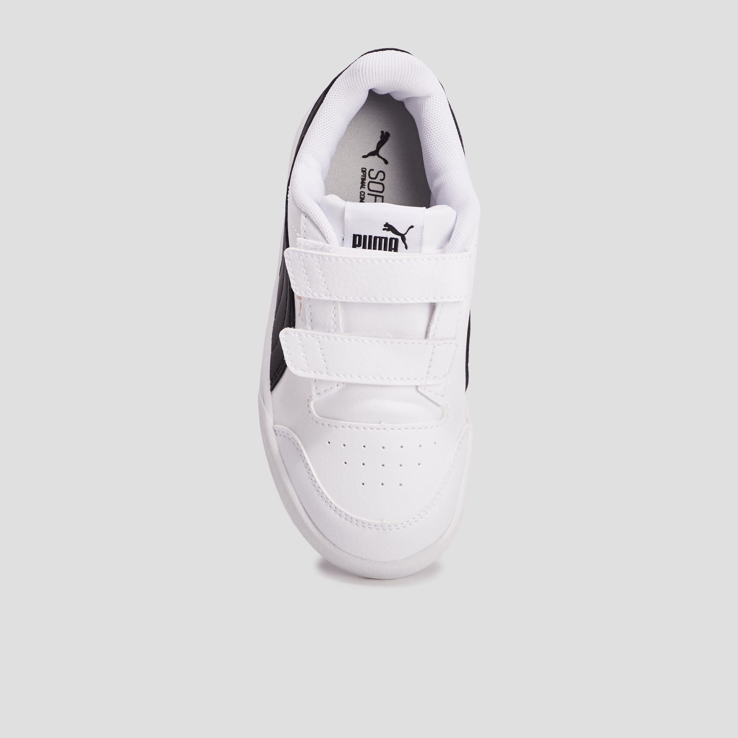 Tennis à scratchs Puma Shuffle blanc garçon