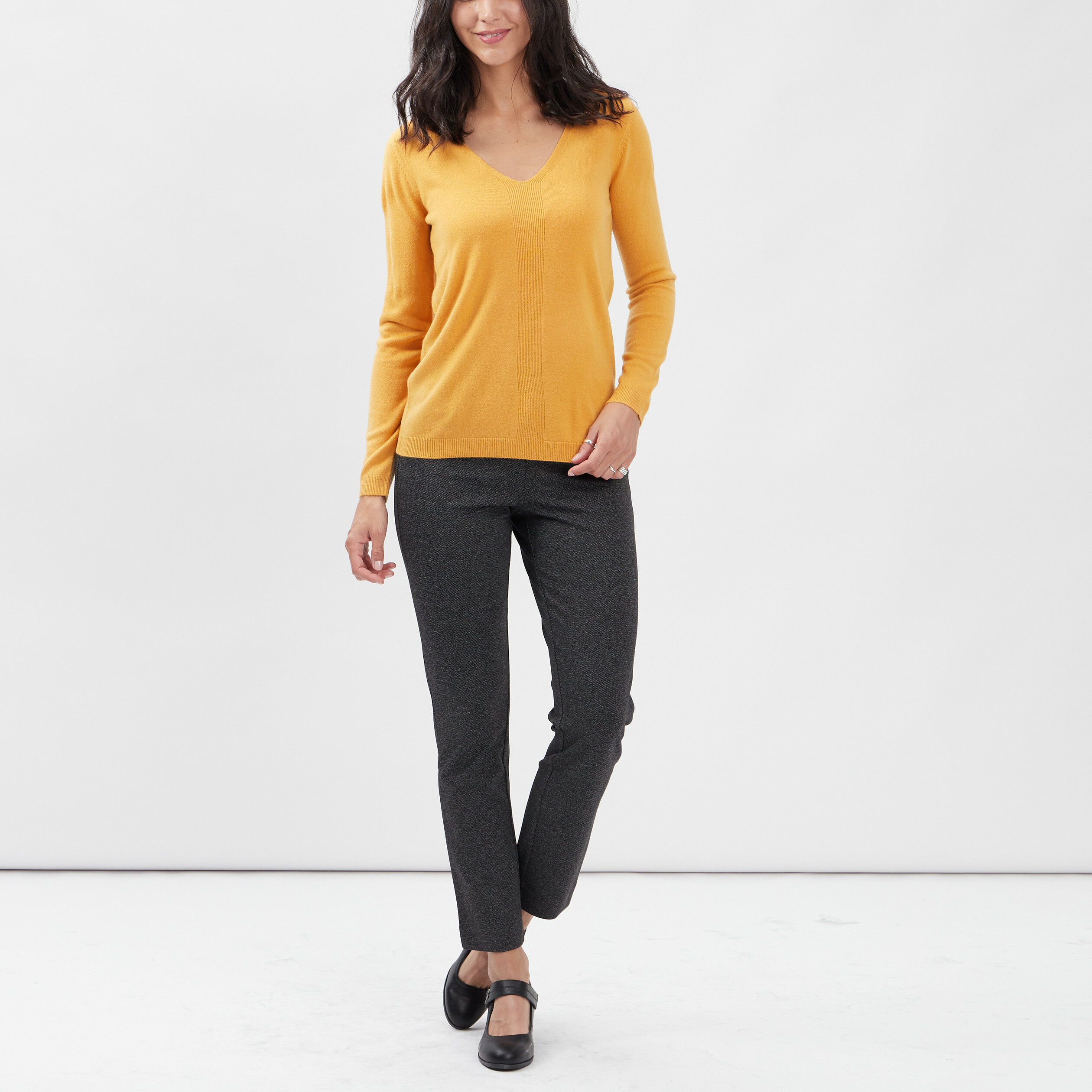 Robe pull jaune moutarde femme deals
