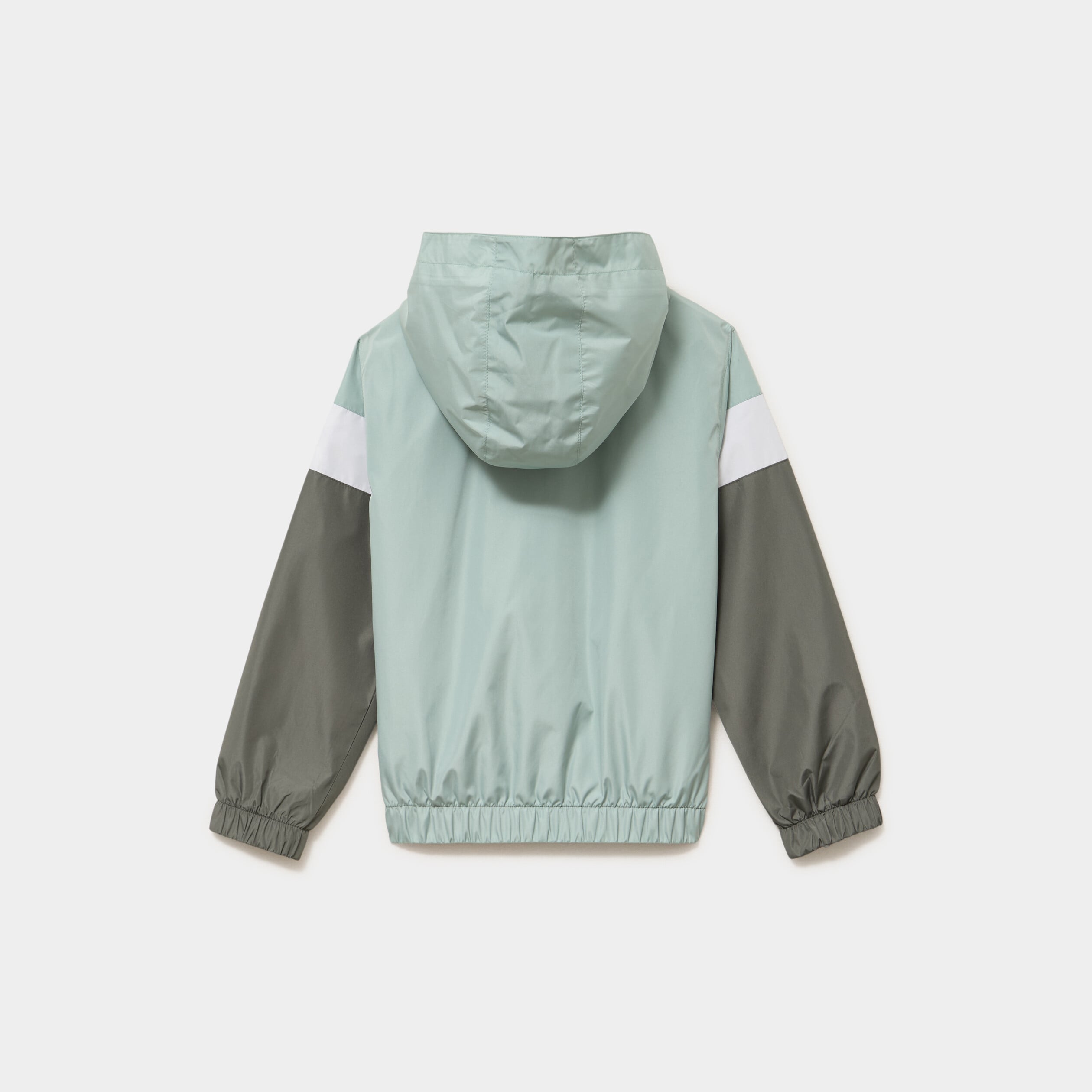 Coupe-vent d&eacute;perlant &agrave; capuche vert pastel gar&ccedil;on