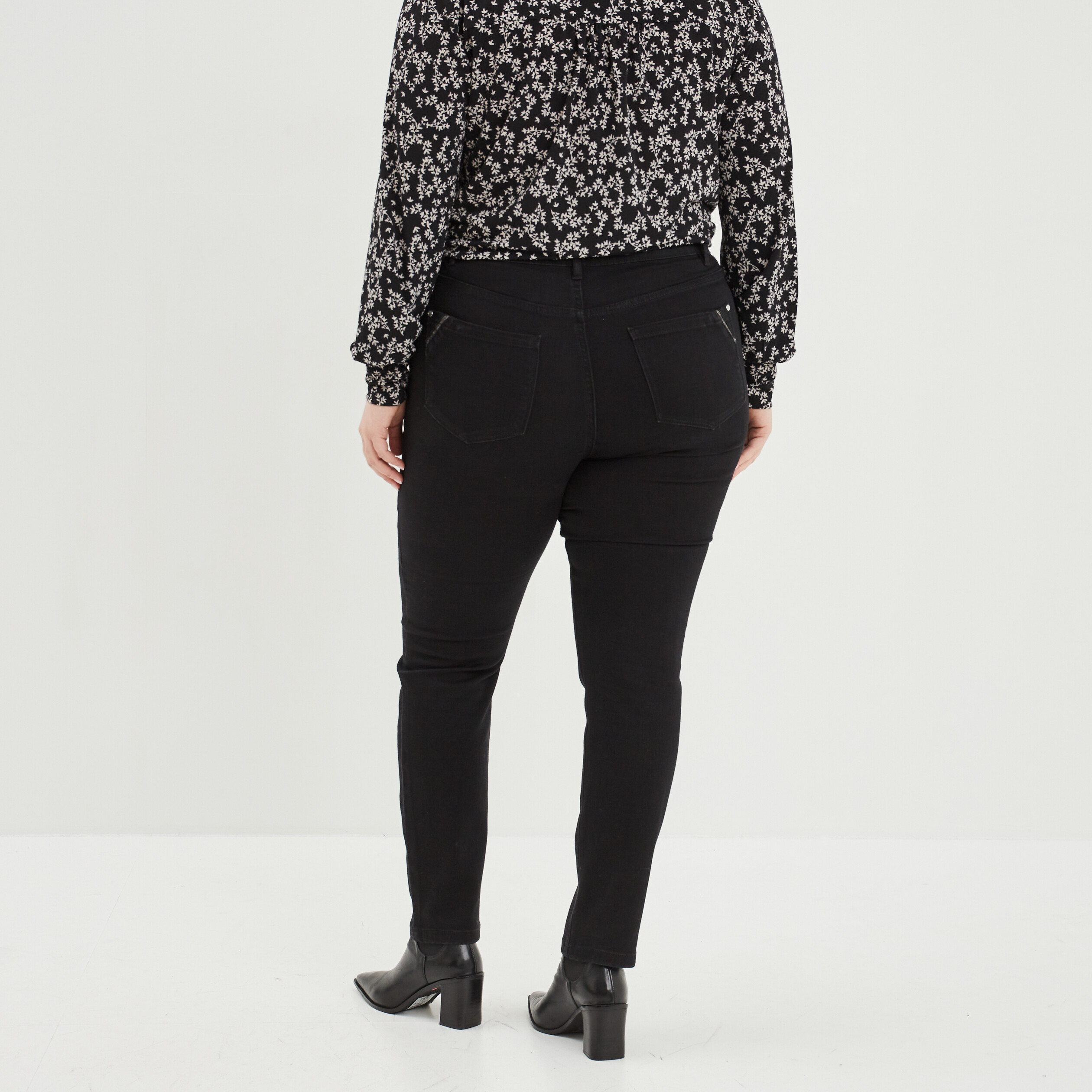 Jean noir sales femme taille haute