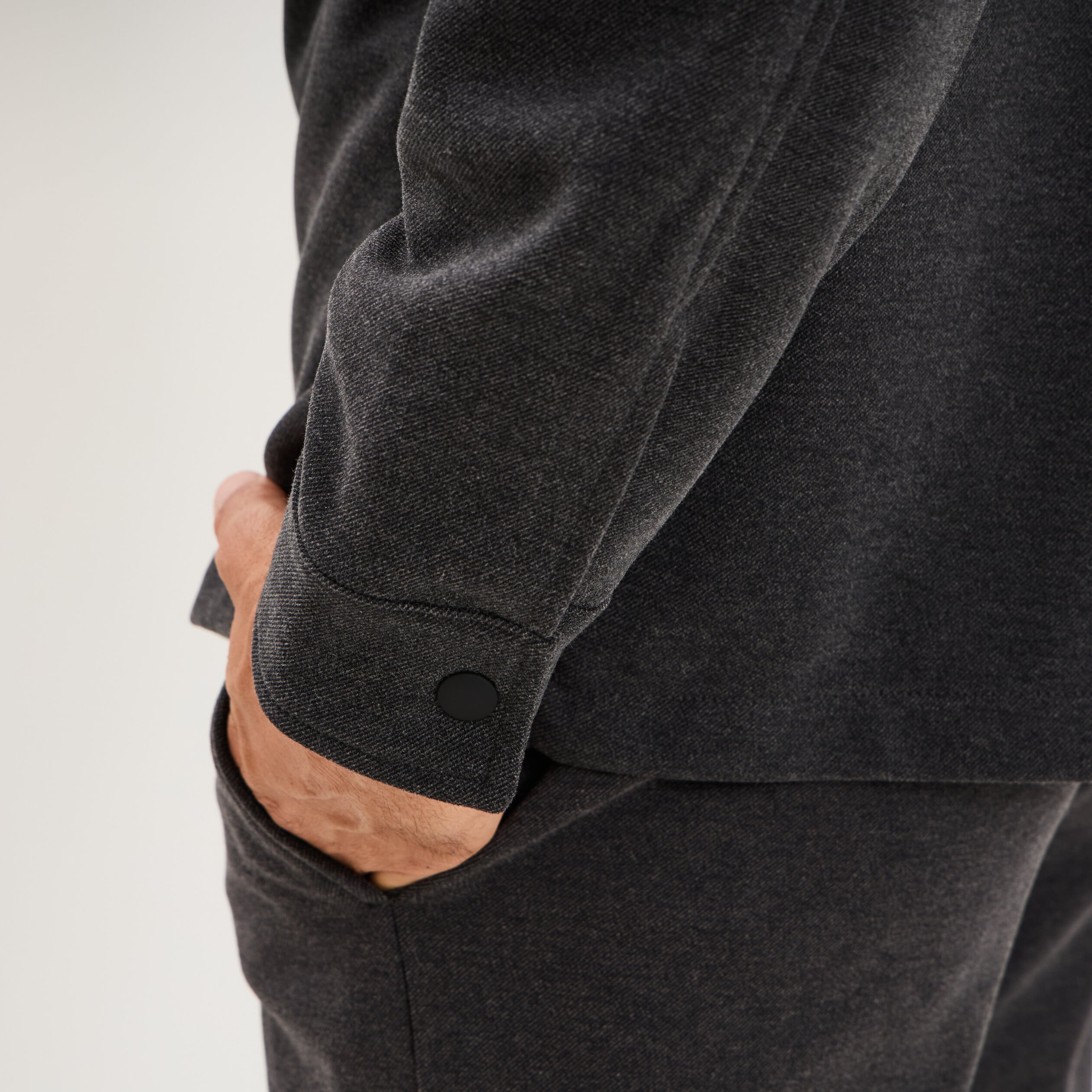 Surchemise 2 poches gris fonc&eacute; homme