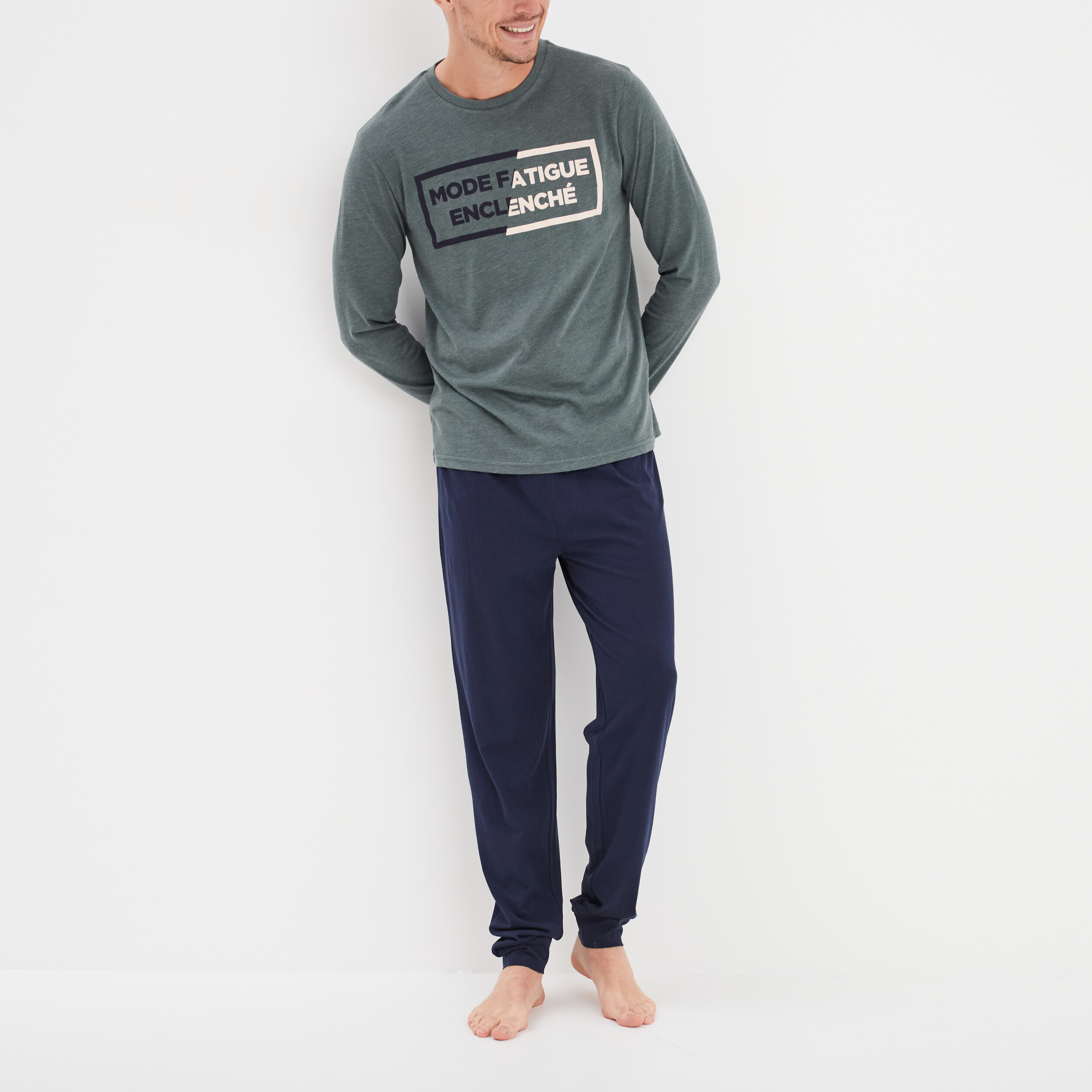 ensemble pyjama pantalon vert kaki homme Ensemble pyjama pantalon vert kaki homme