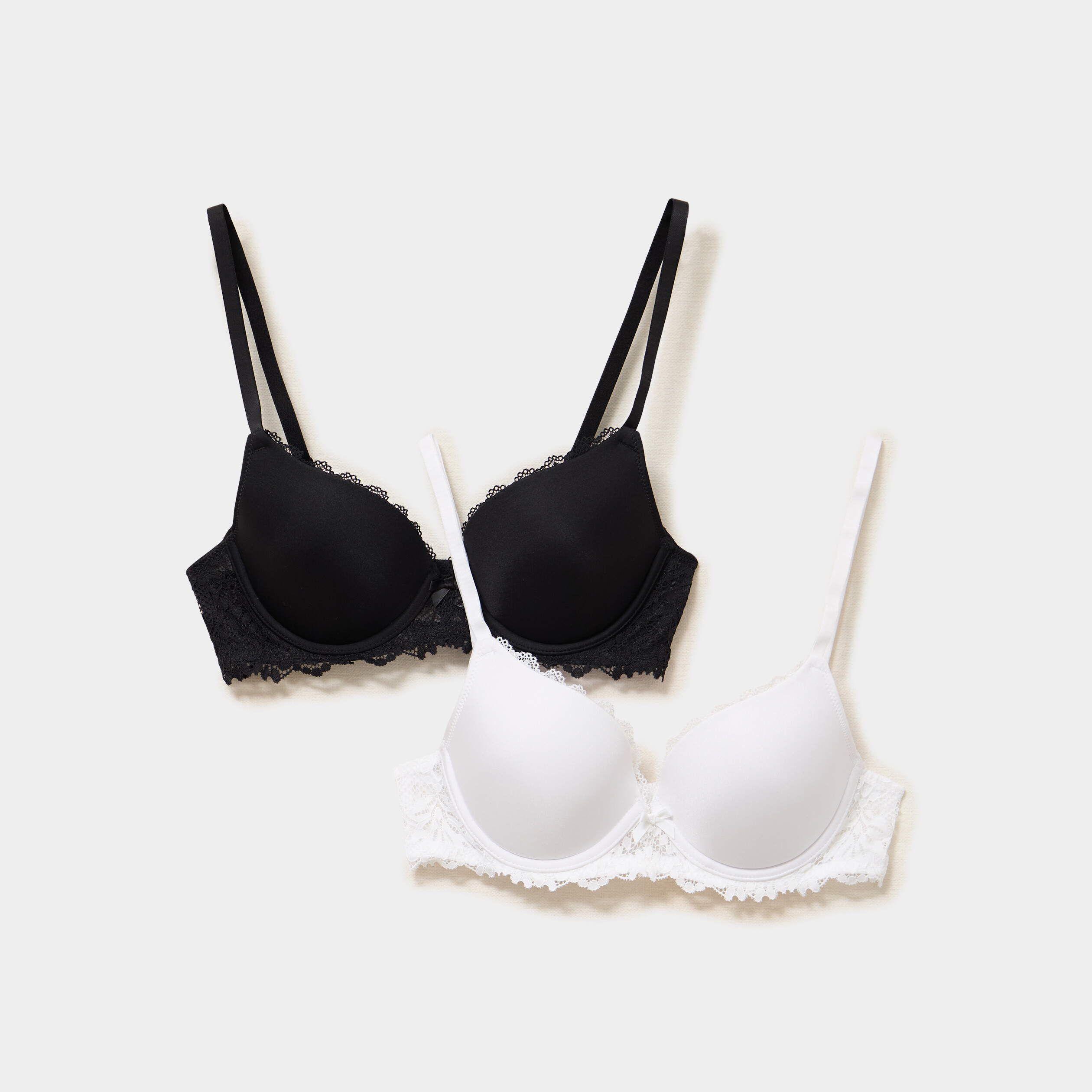 Lot 2 soutiens-gorge padd&eacute;s noir femme