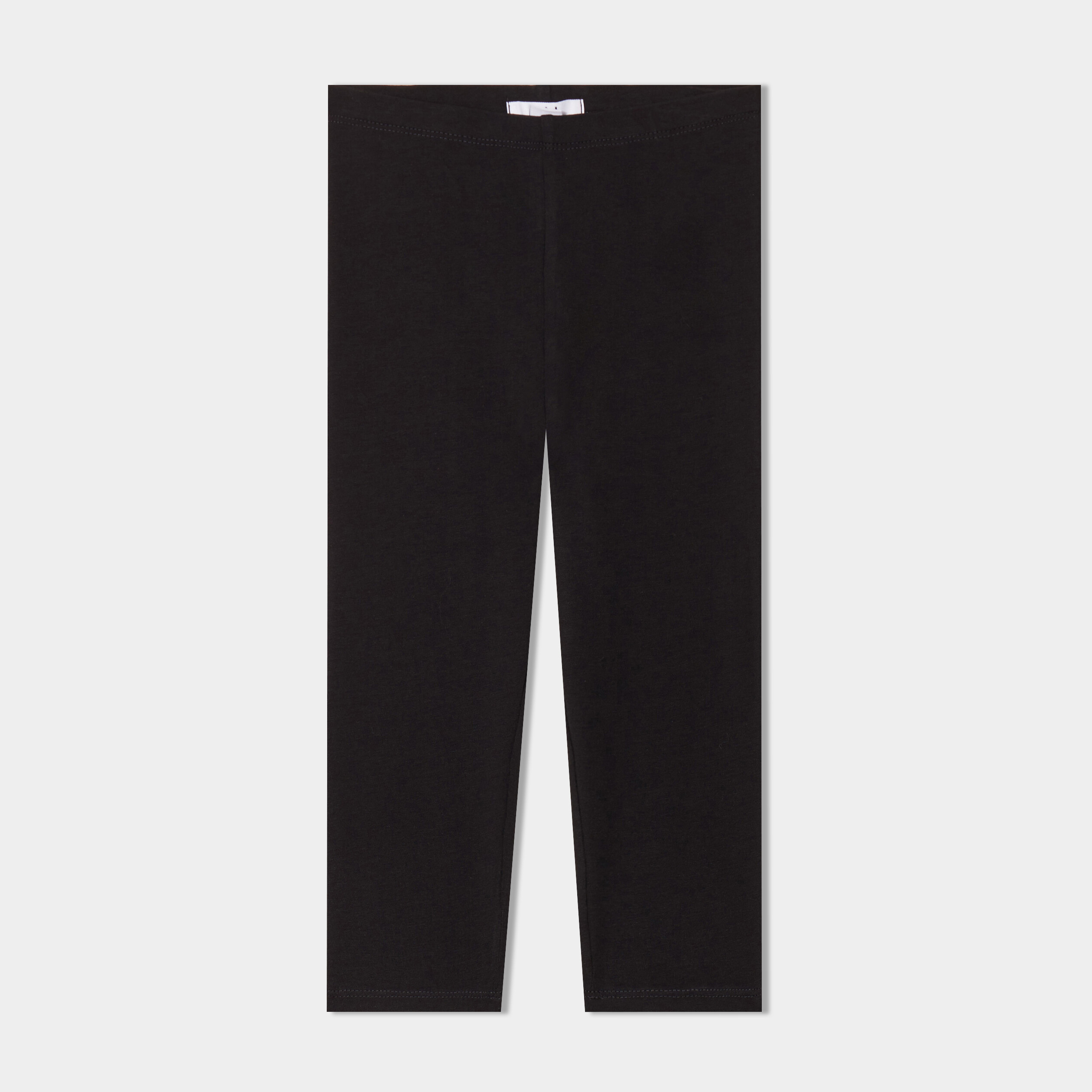 Legging corsaire taille &eacute;lastiqu&eacute;e noir fille