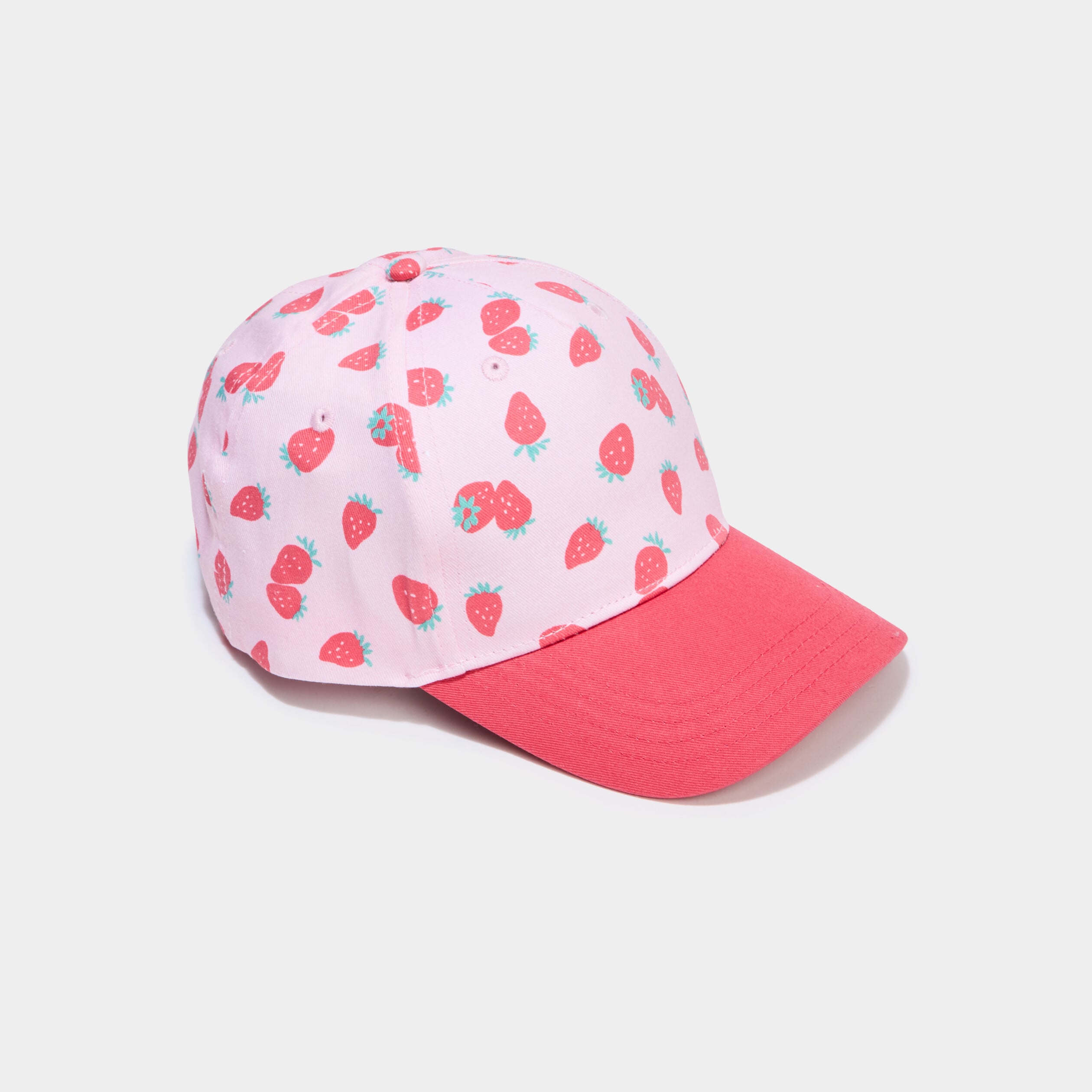 Casquette ajustable coton bomb&eacute;e rose fille