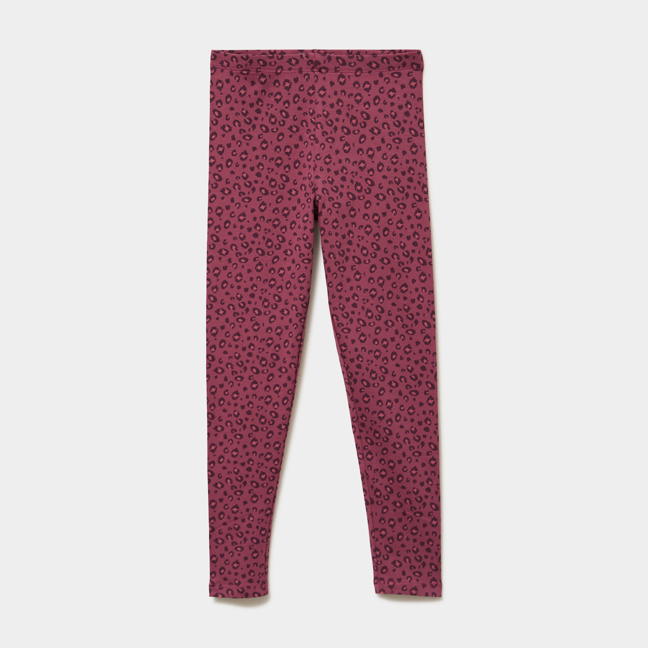 Legging taille &eacute;lastiqu&eacute;e coton bordeaux fille