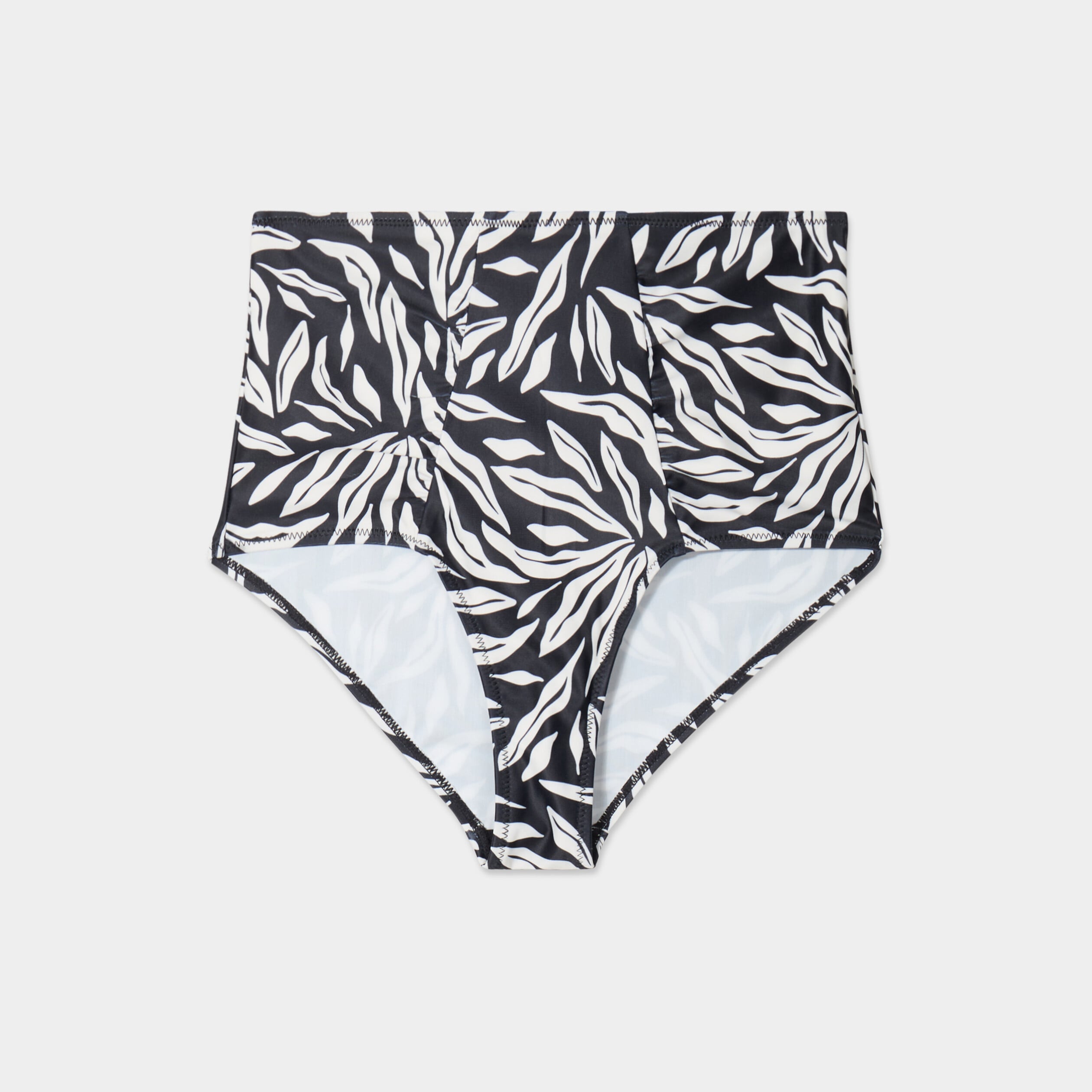 Bas de maillot de bain culotte haute noir femme