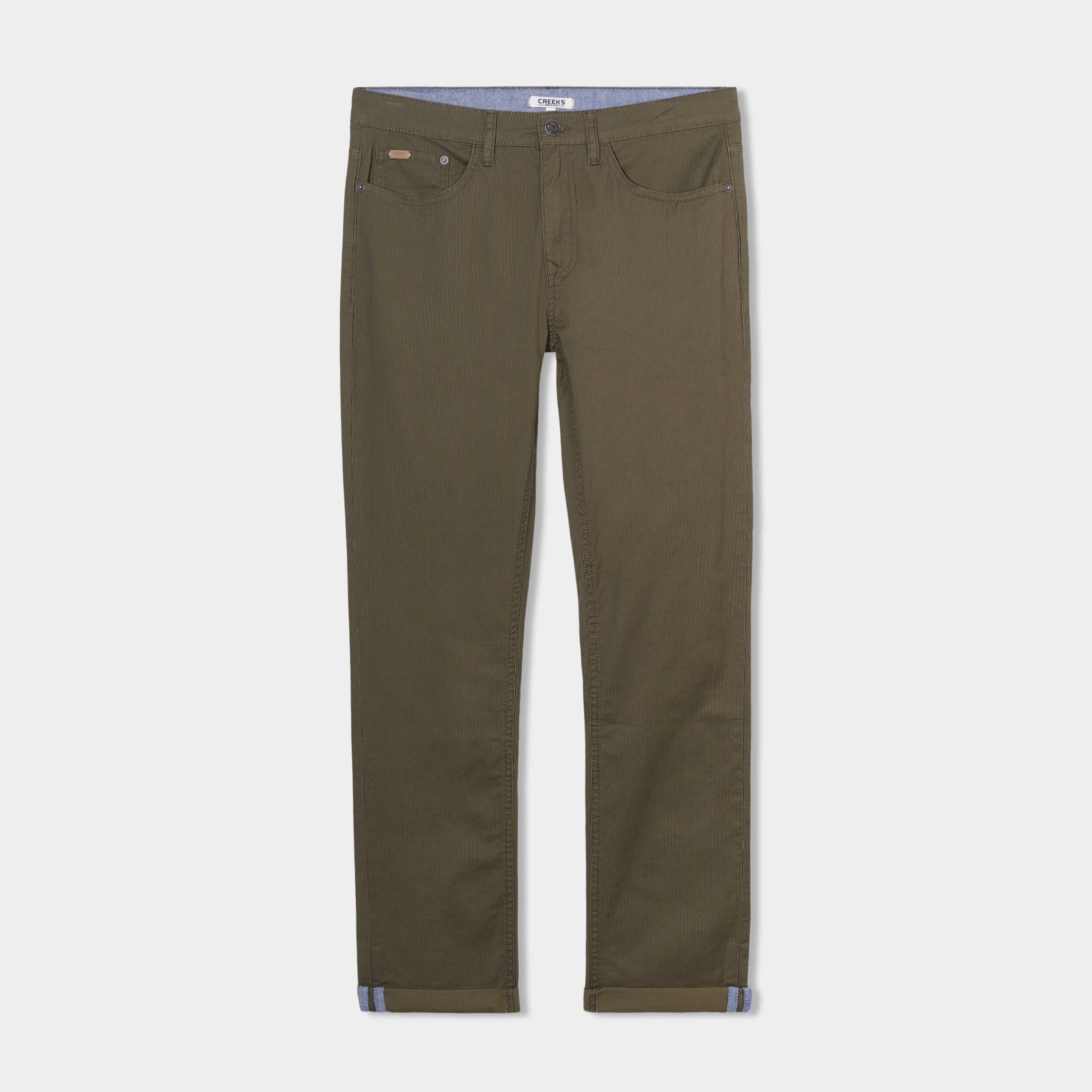 pantalon straight creeks vert kaki homme Pantalon straight Creeks vert kaki homme