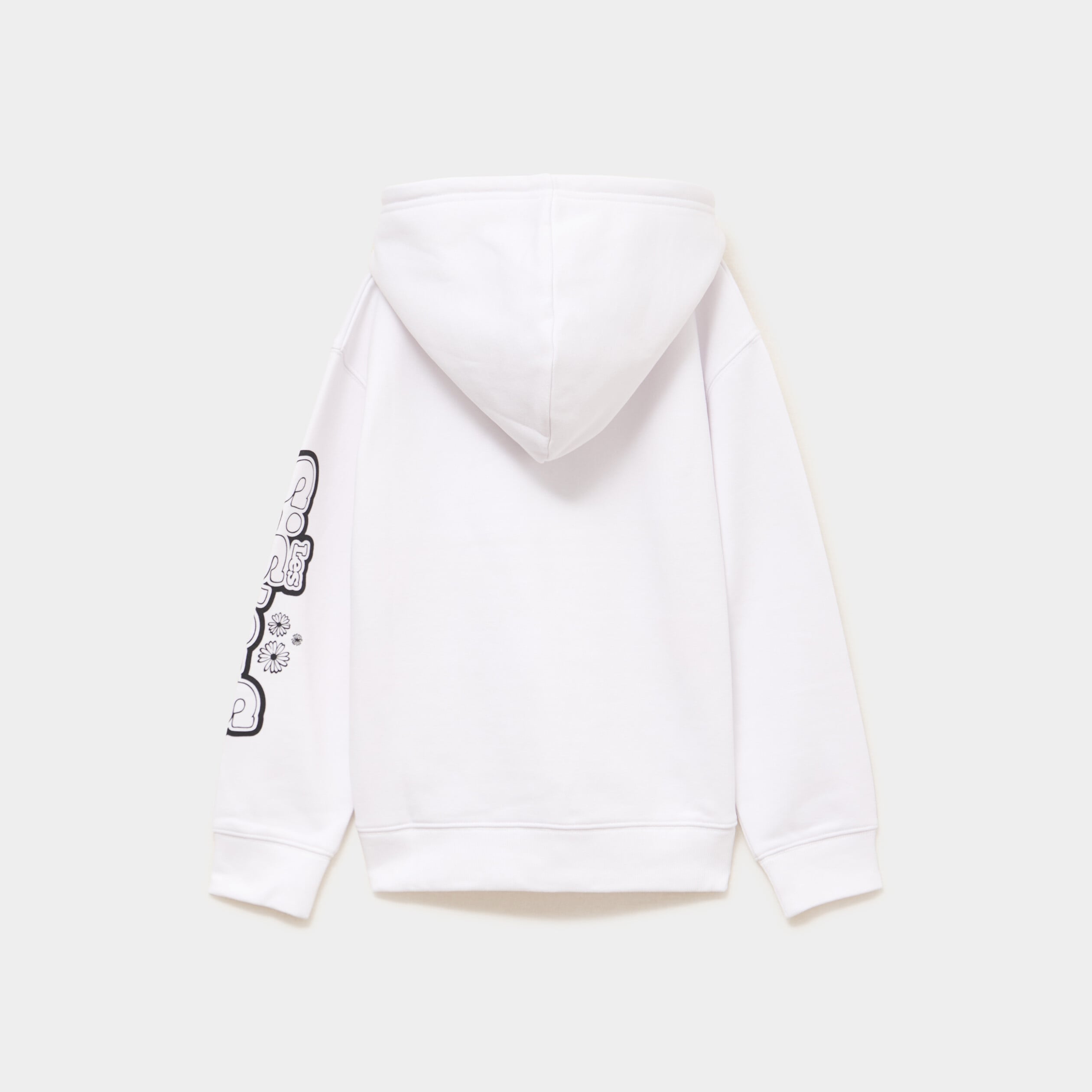 Sweat hoodie droit Les Sisters blanc fille