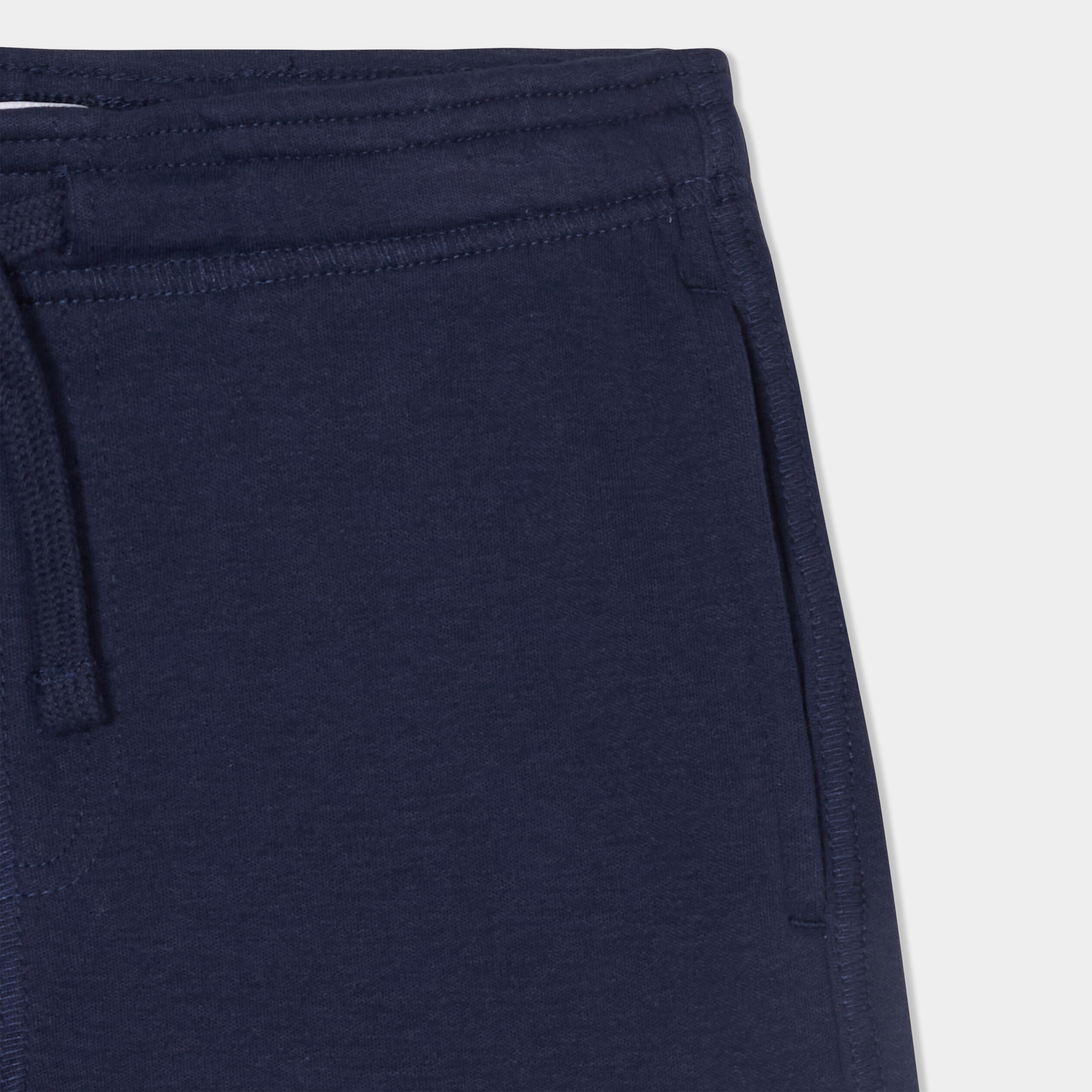 short jogging droit taille elastiquee bleu marine garcon Short jogging droit taille élastiquée bleu marine garçon