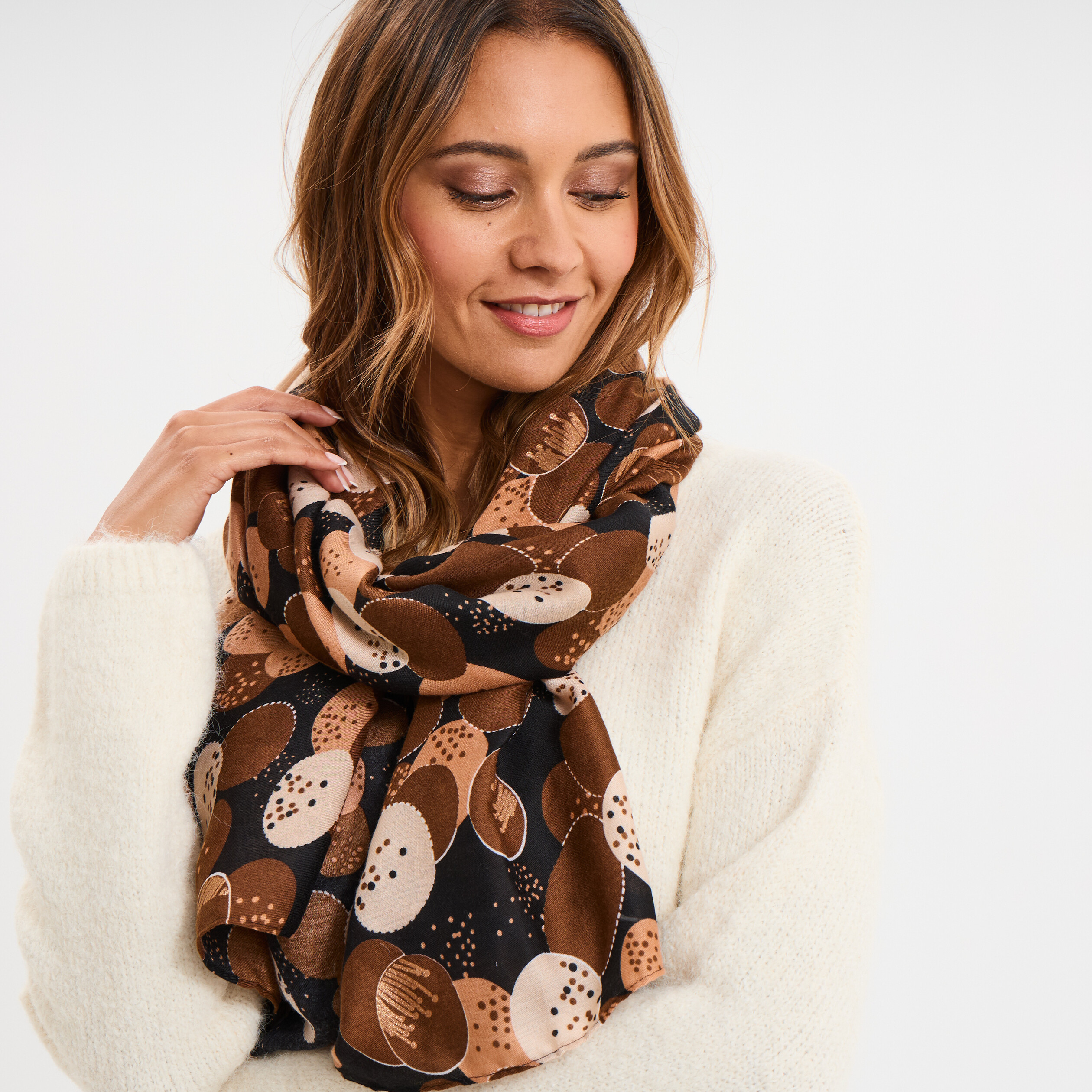 Foulard camel femme