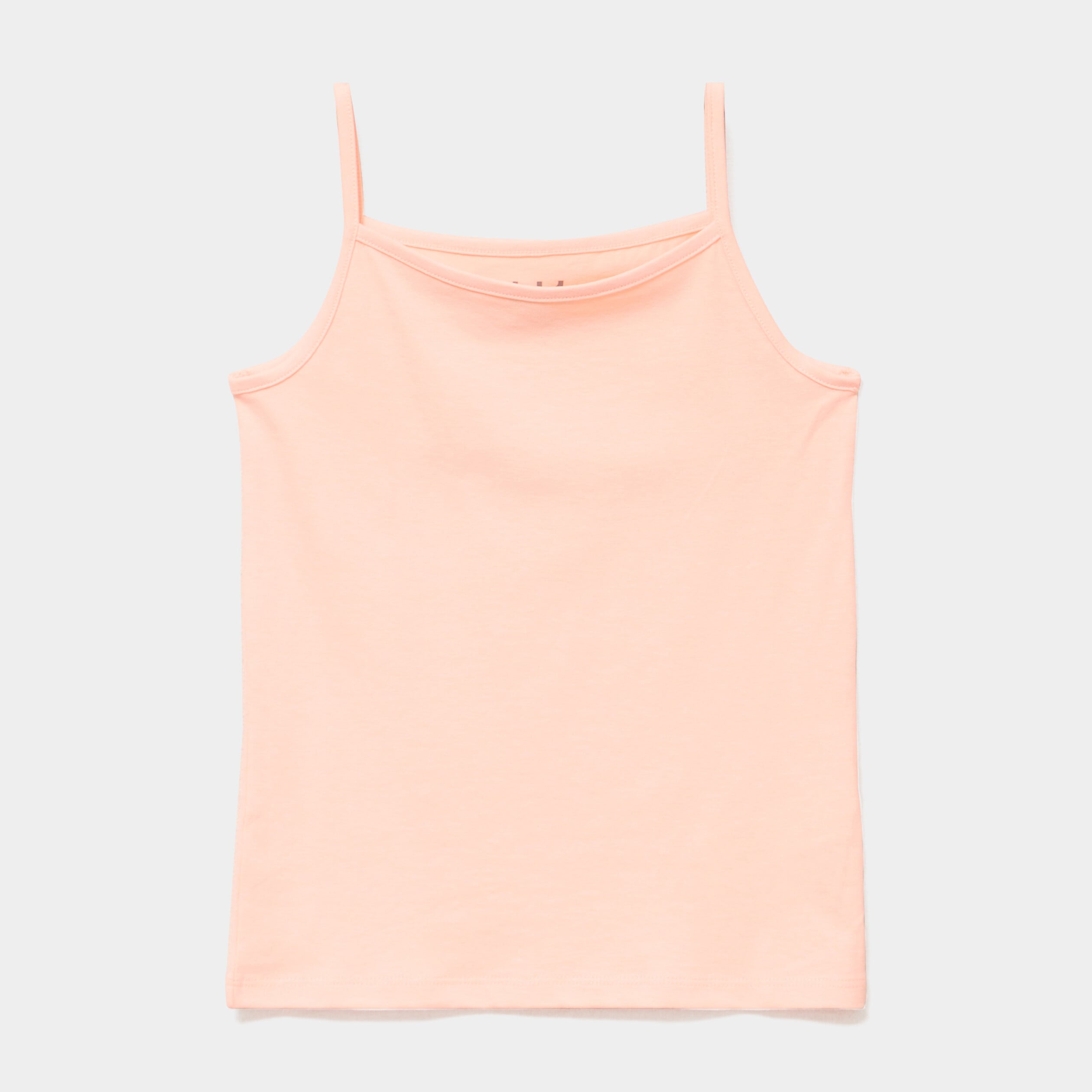 D&eacute;bardeur bretelles fines en coton orange fluo fille
