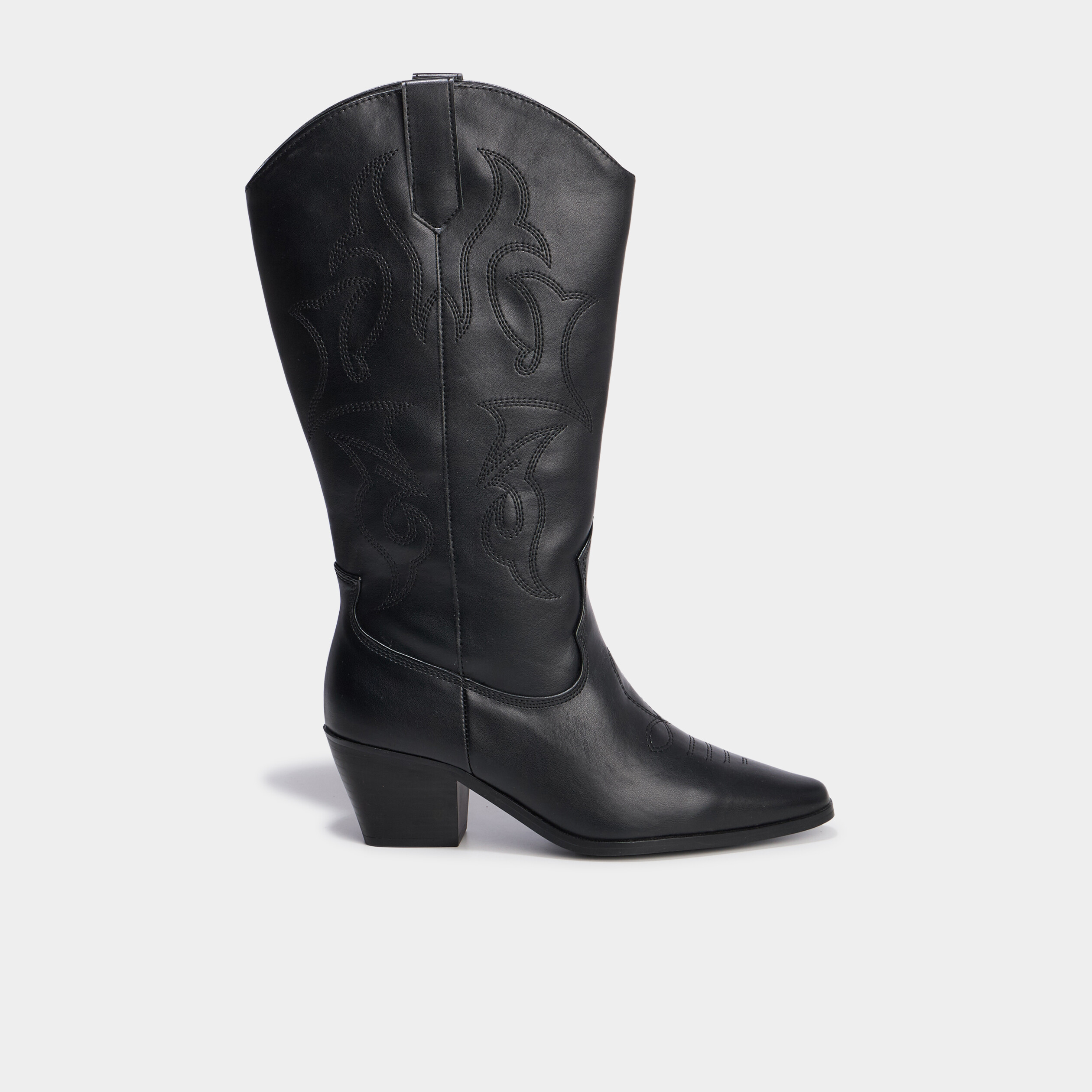 Bottes santiag &agrave; talons noir femme