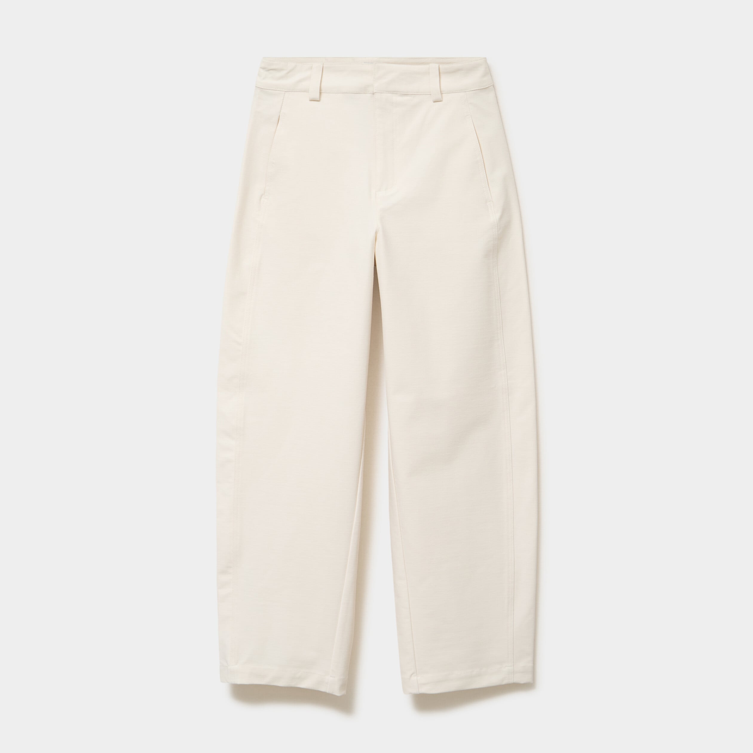 Pantalon ballon taille haute ecru femme