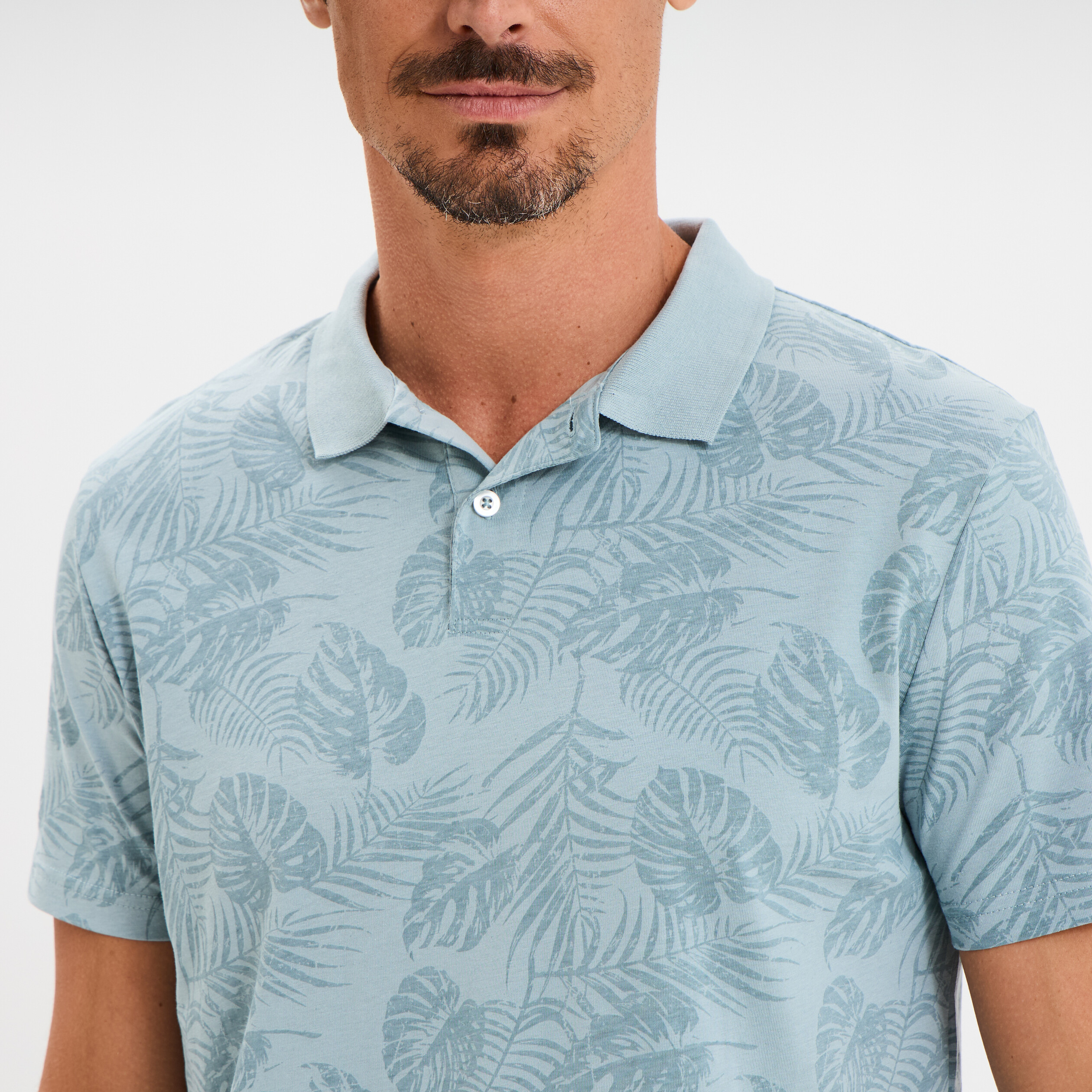 polo manches courtes coton bleu gris homme Polo manches courtes coton bleu gris homme