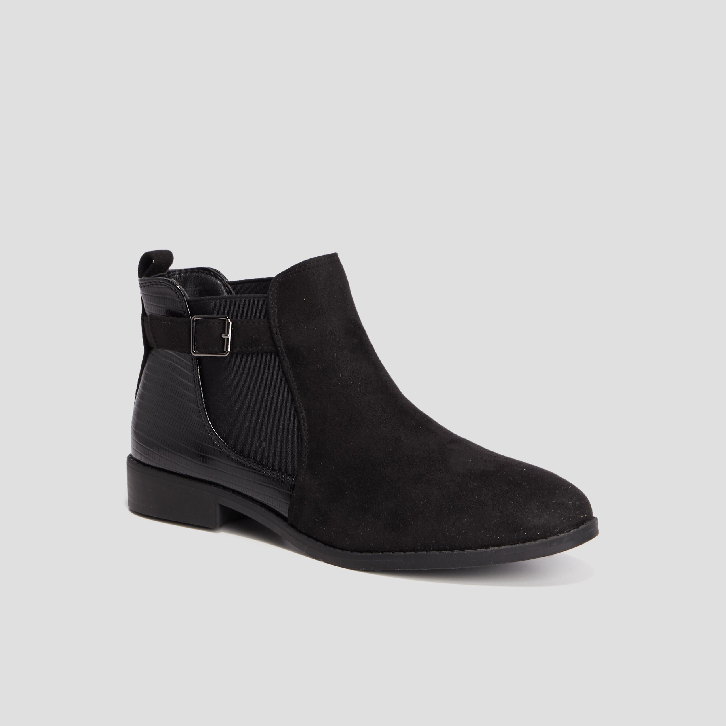 bottines chelsea avec boucles noir femme Bottines chelsea avec boucles noir femme