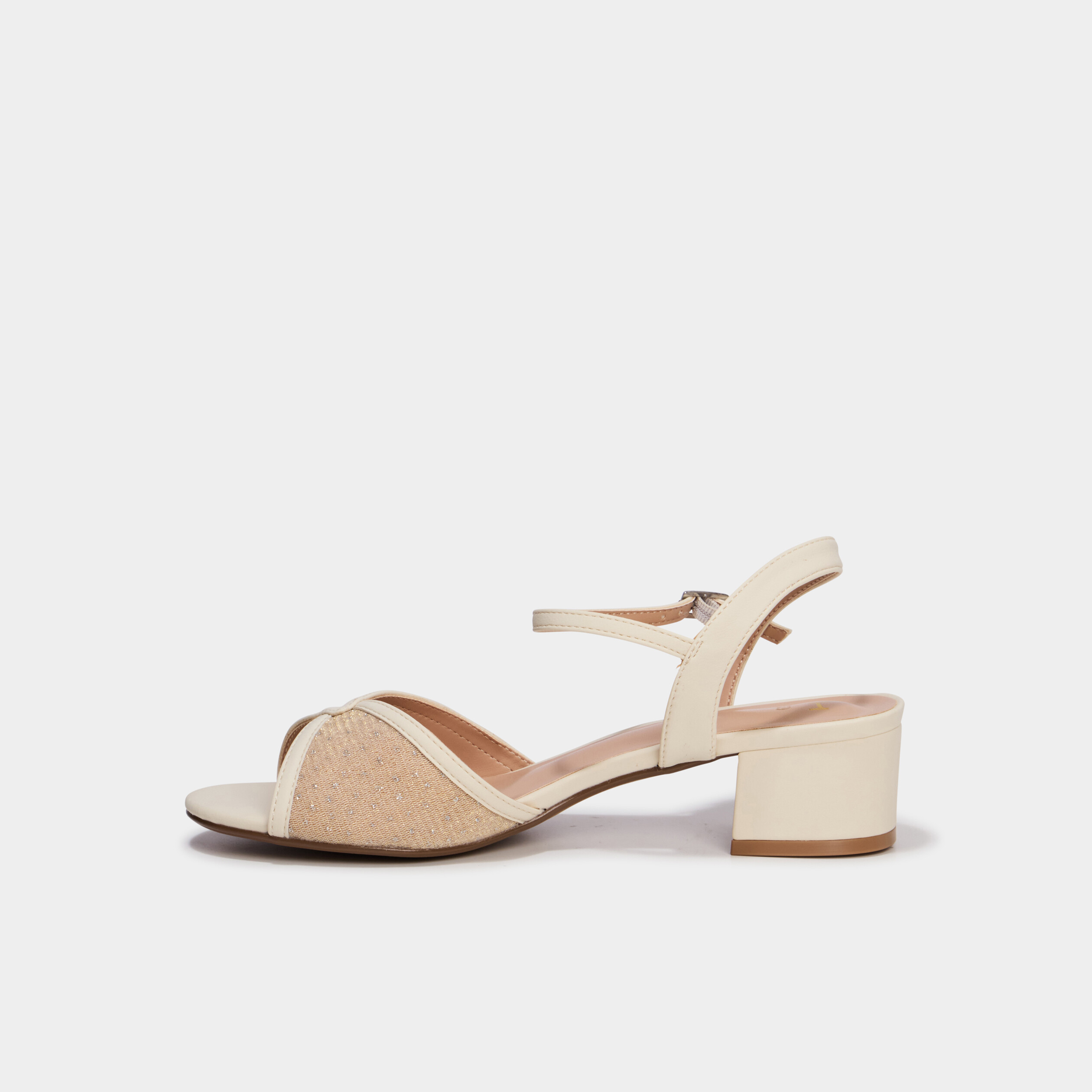 Sandales &agrave; talons blanc femme