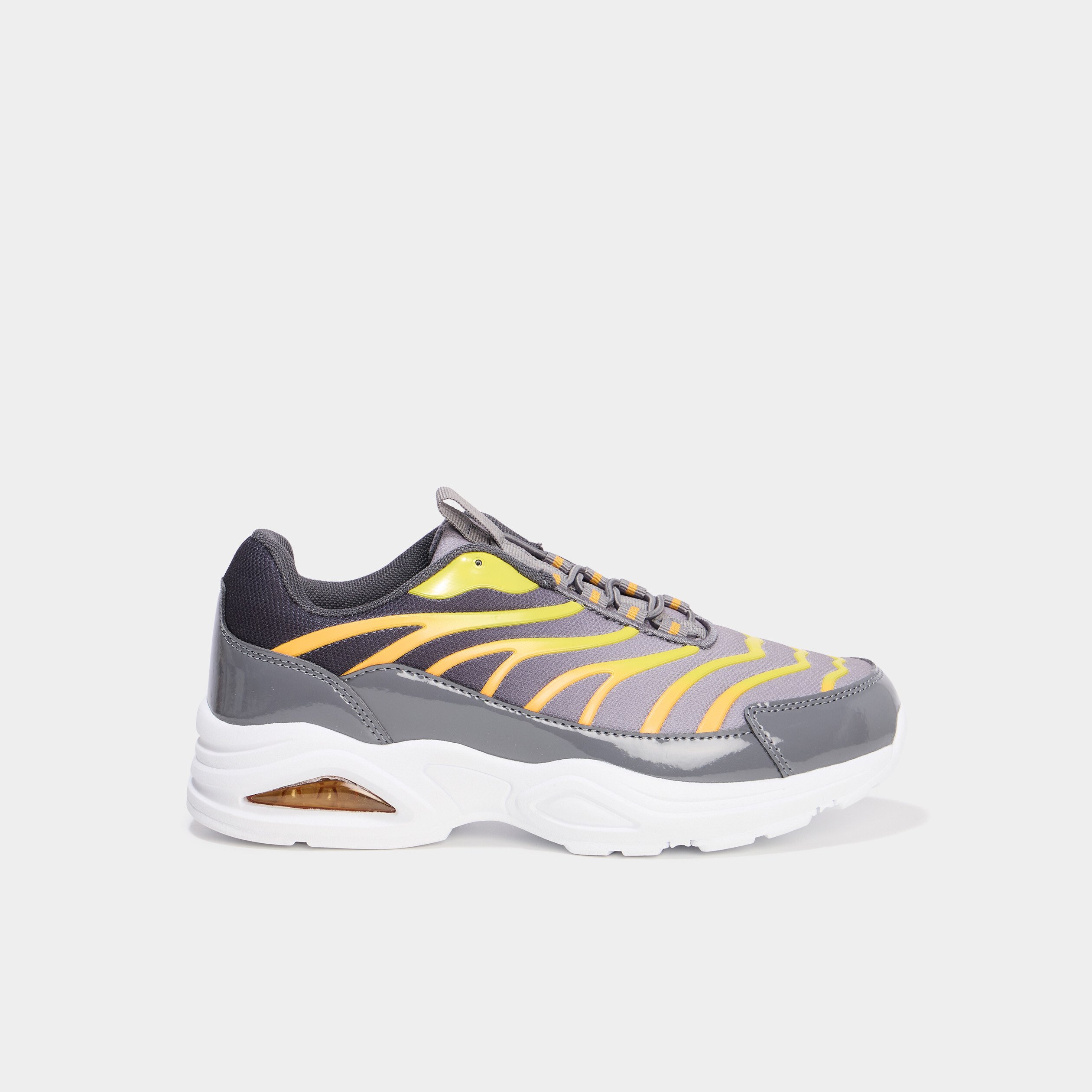 baskets running lacets elastiques gris garcon Baskets running lacets élastiqués gris garçon