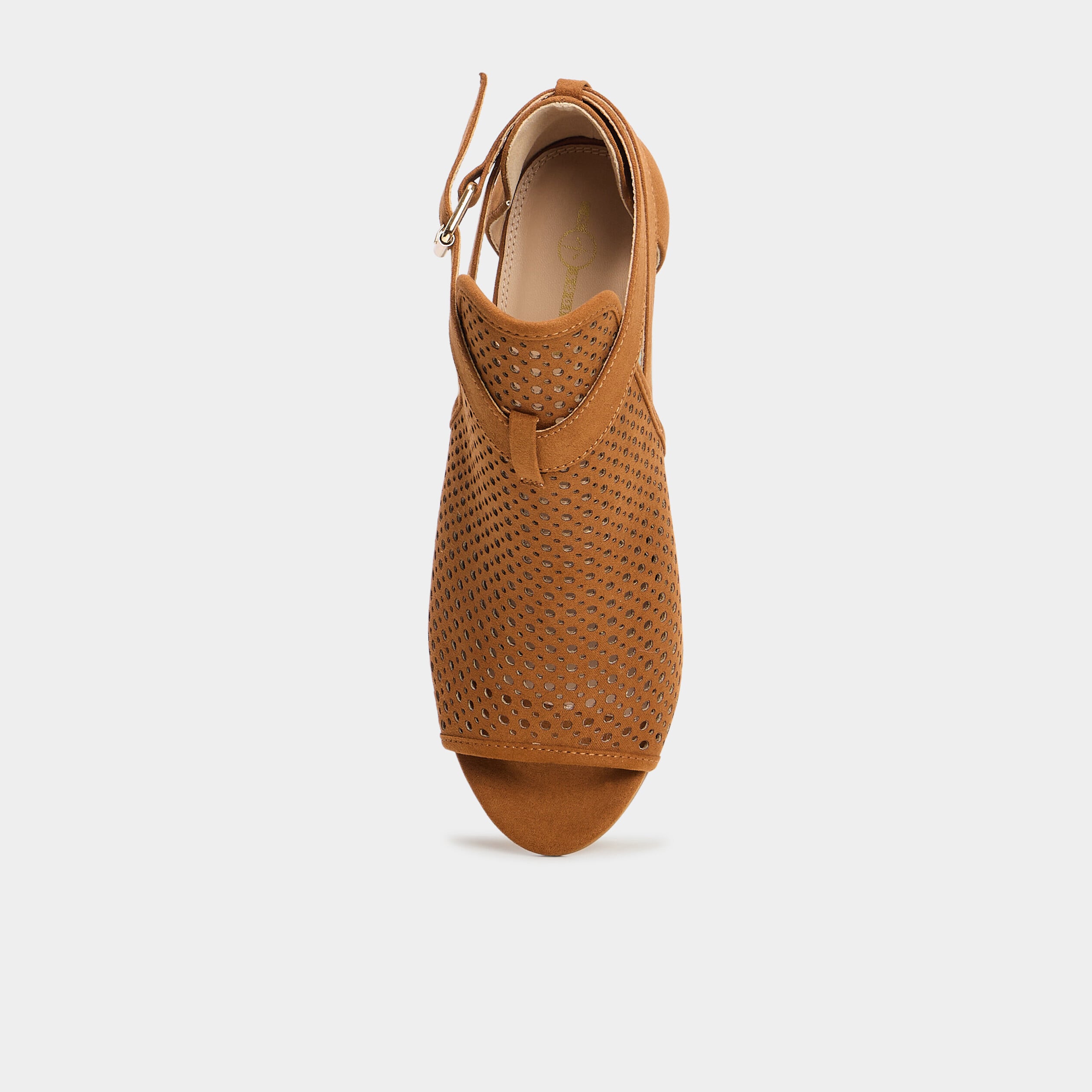 Sandales &agrave; talons marron femme