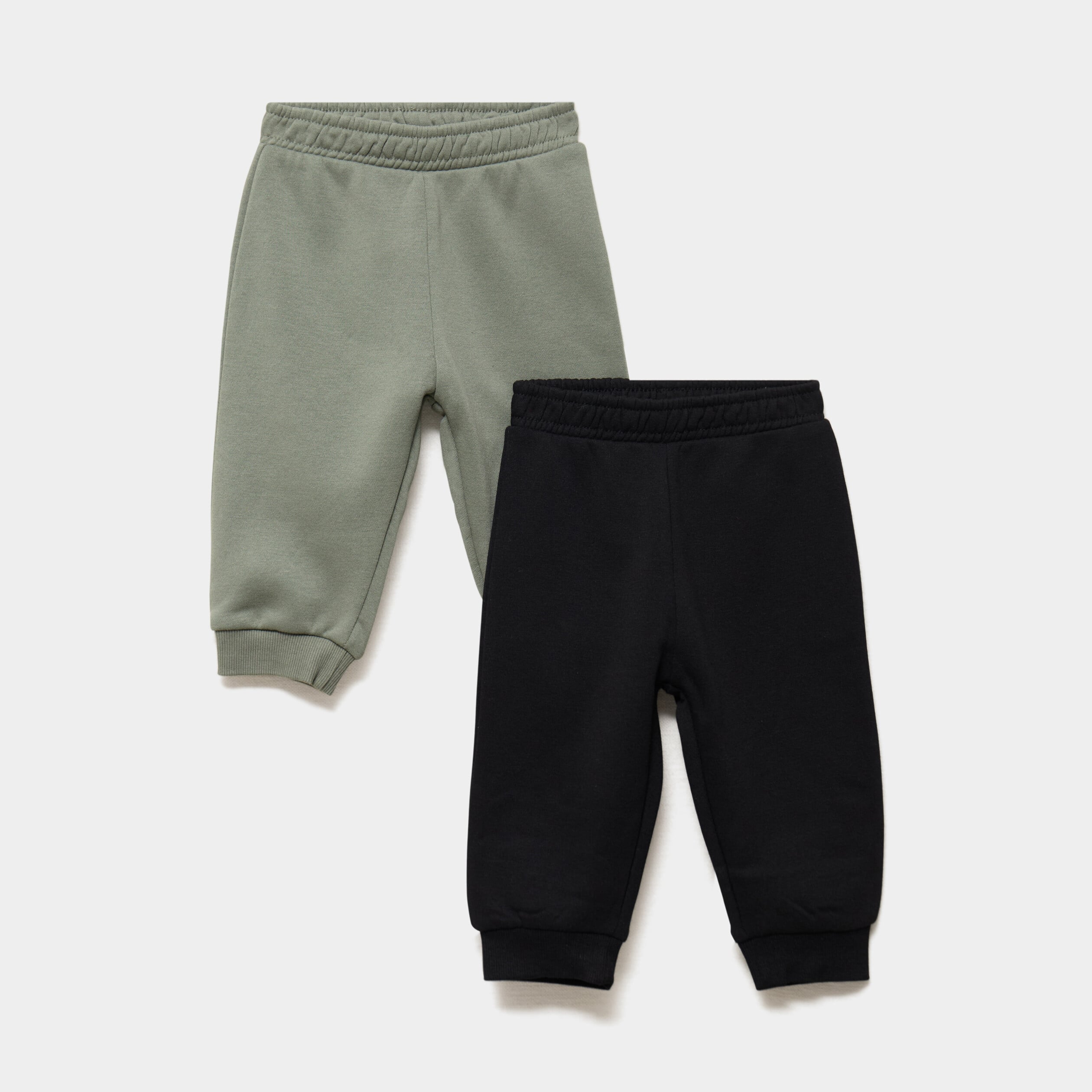 Lot 2 pantalons de jogging bas resserr&eacute; vert kaki b&eacute;b&eacute; gar&ccedil;on