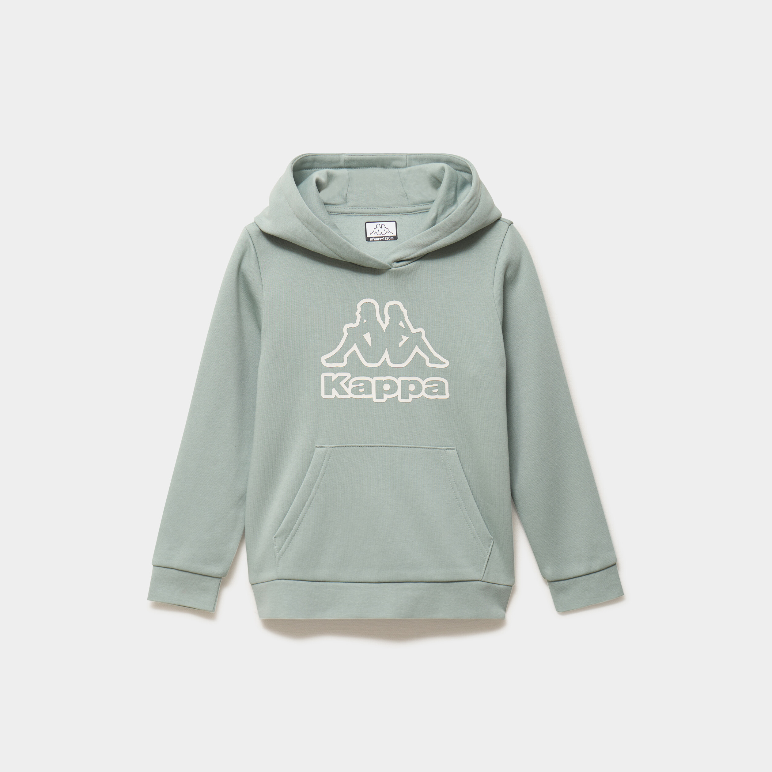 Sweat hoodie 1 poche Kappa vert clair gar&ccedil;on