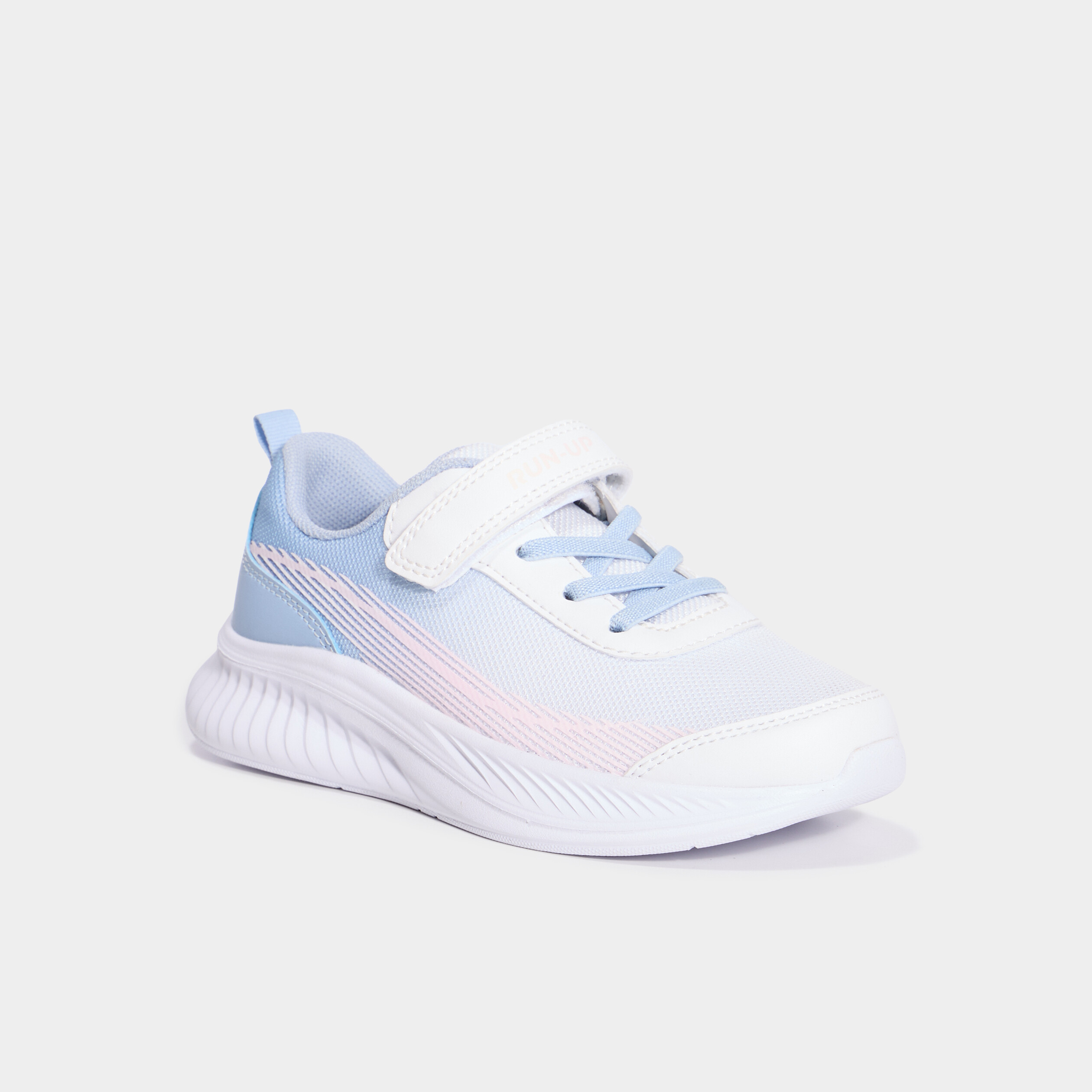 Baskets running &agrave; scratchs blanc fille