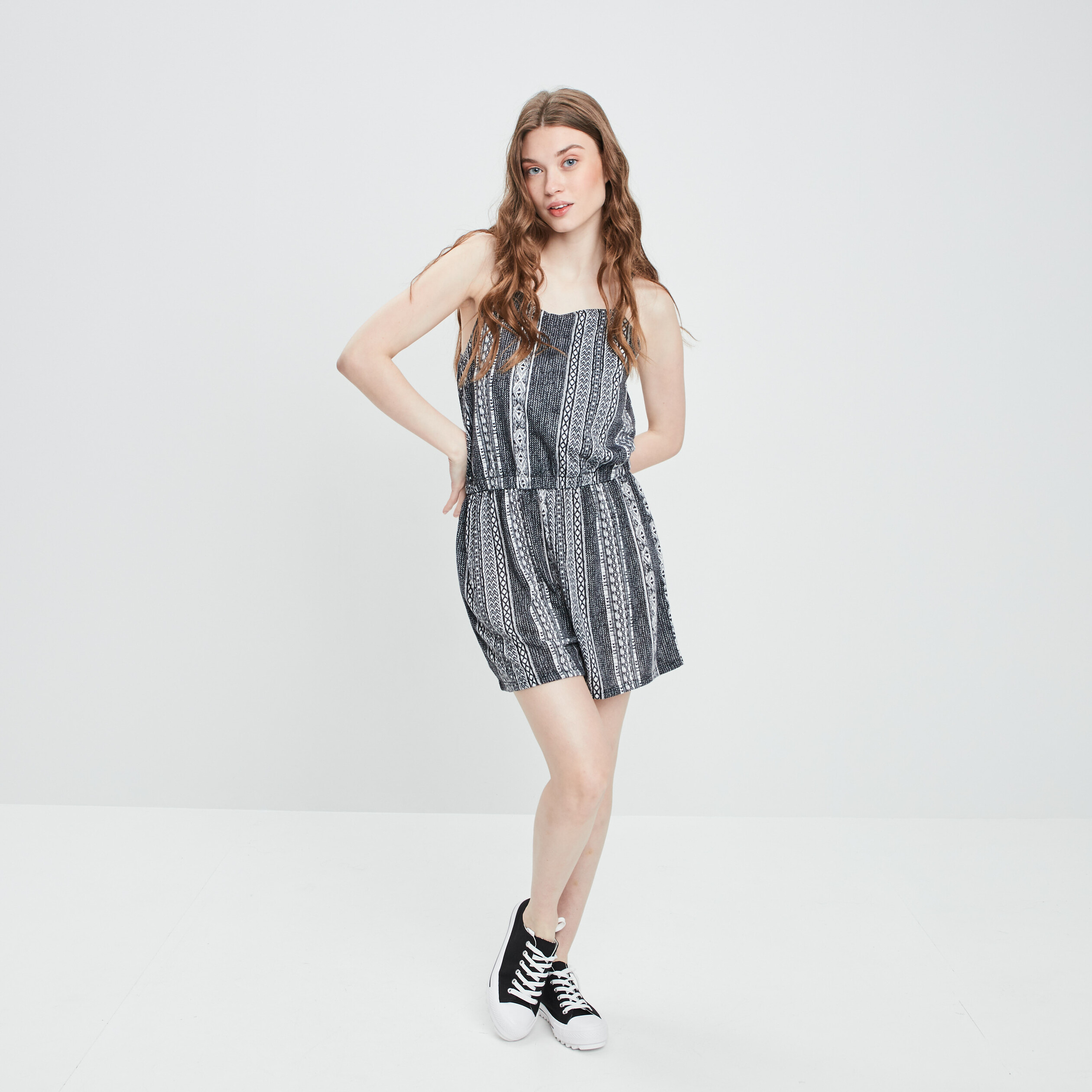 Combishort bretelles noir femme La Halle