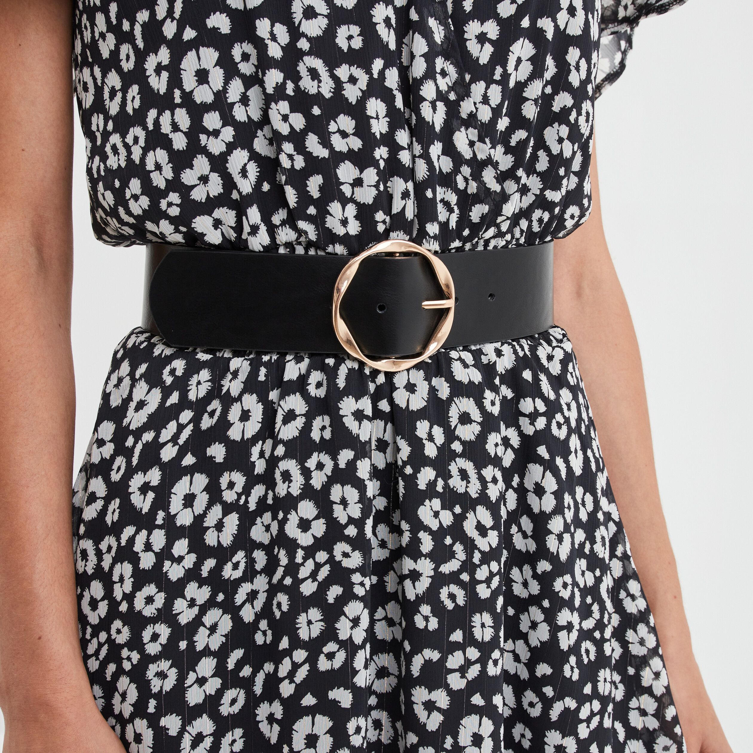 ceinture avec boucle torsade noir femme Ceinture avec boucle torsade noir femme