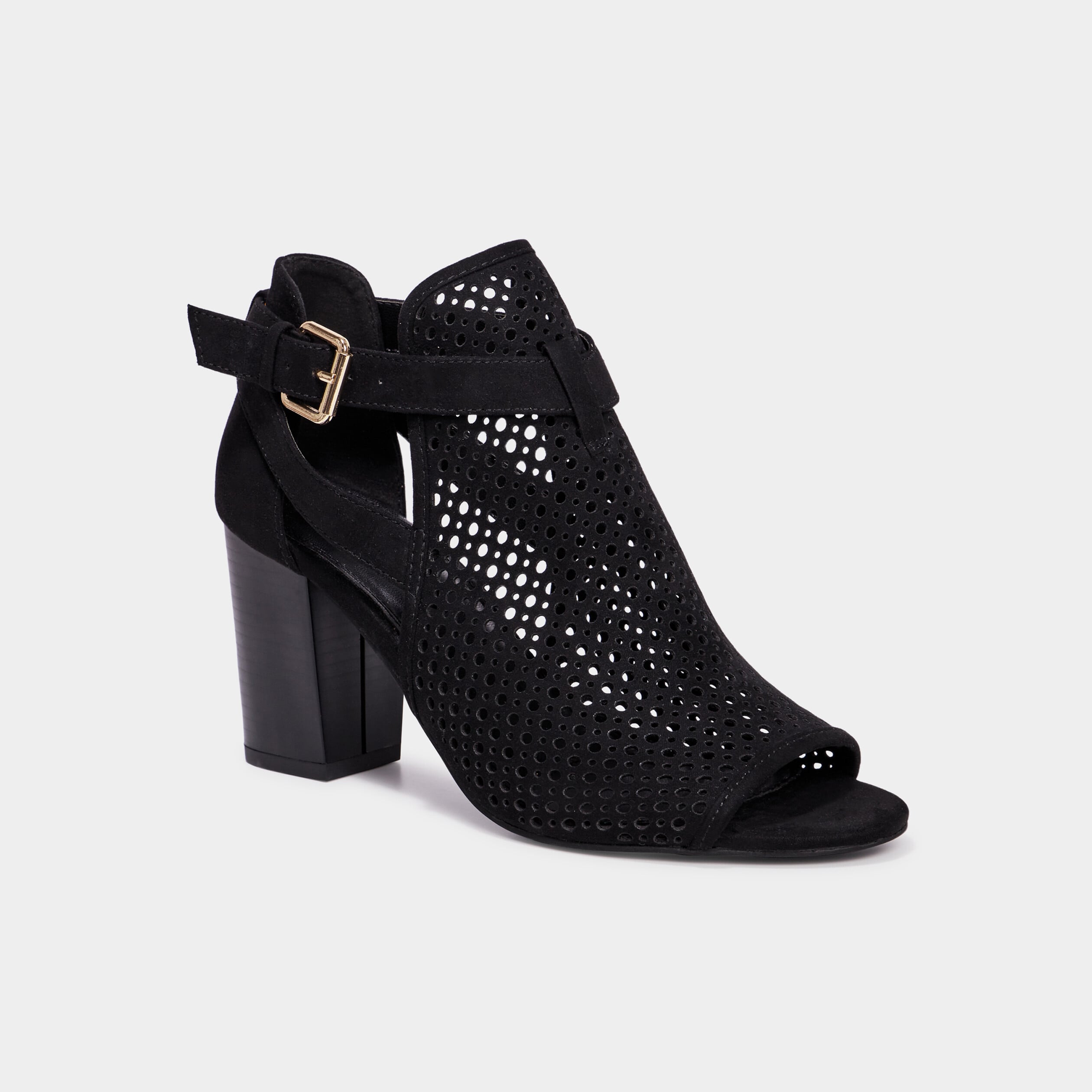 Sandales &agrave; talons noir femme