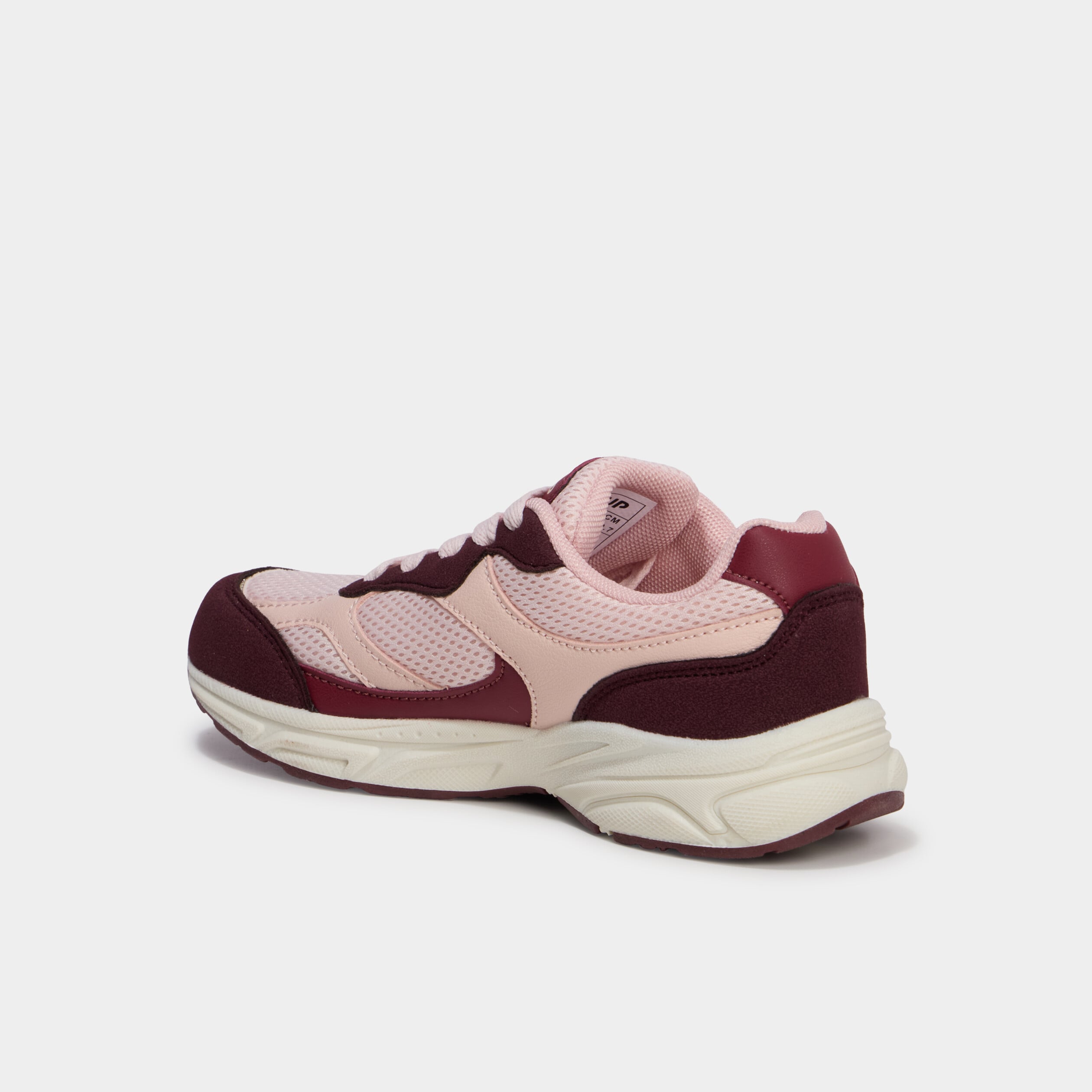 Baskets running &agrave; lacets rose fille