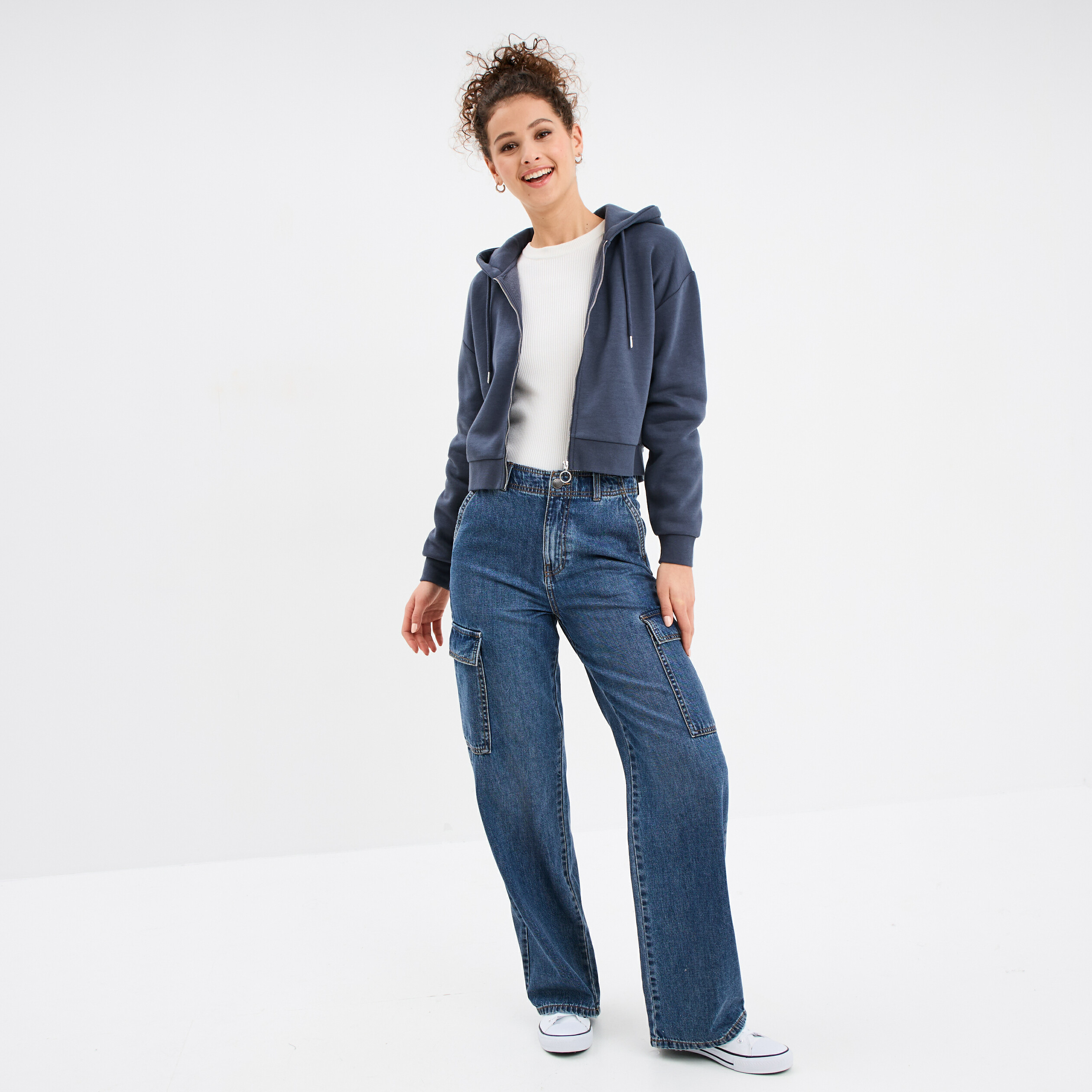 jeans cargo poches a rabat liberto denim double stone femme Jeans cargo poches à rabat Liberto denim double stone femme