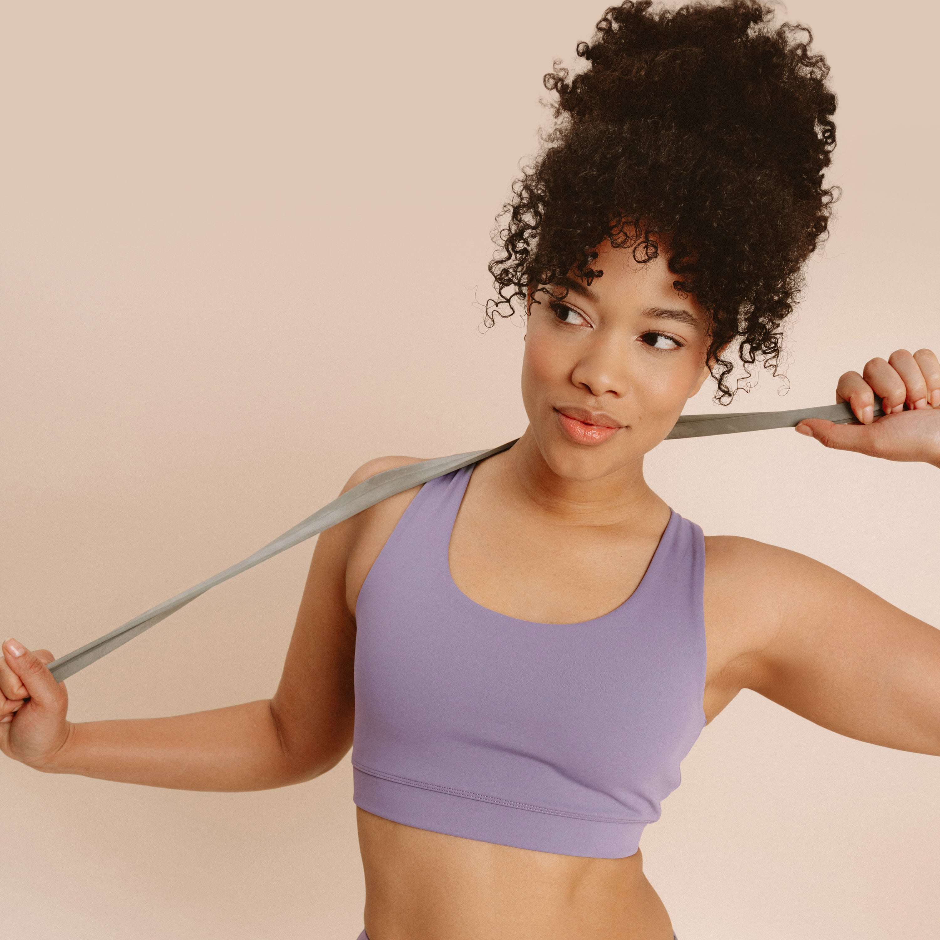 Brassi&egrave;re de sport dos nageur violet femme