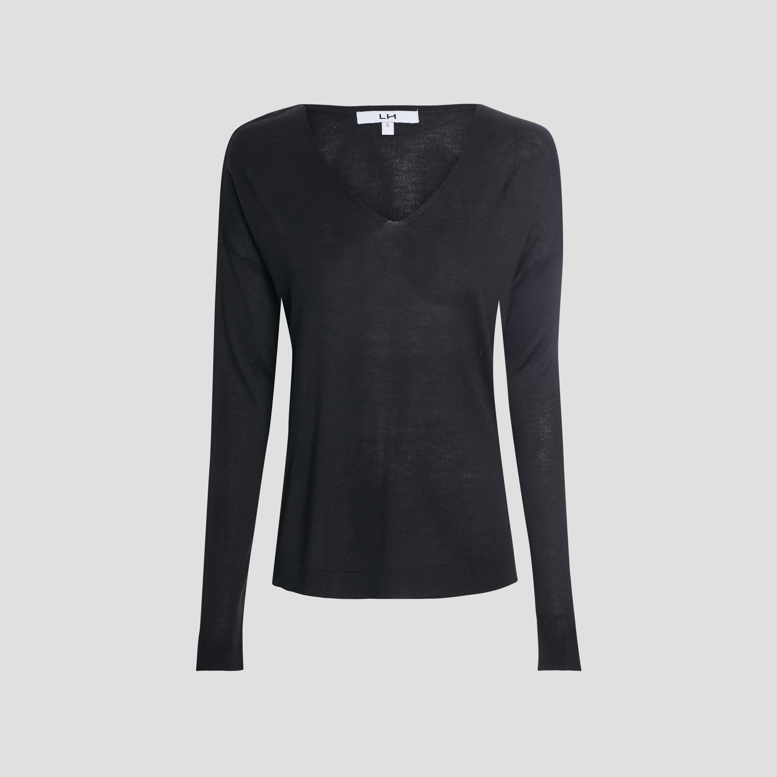 pull avec col en v noir femme Pull avec col en V noir femme