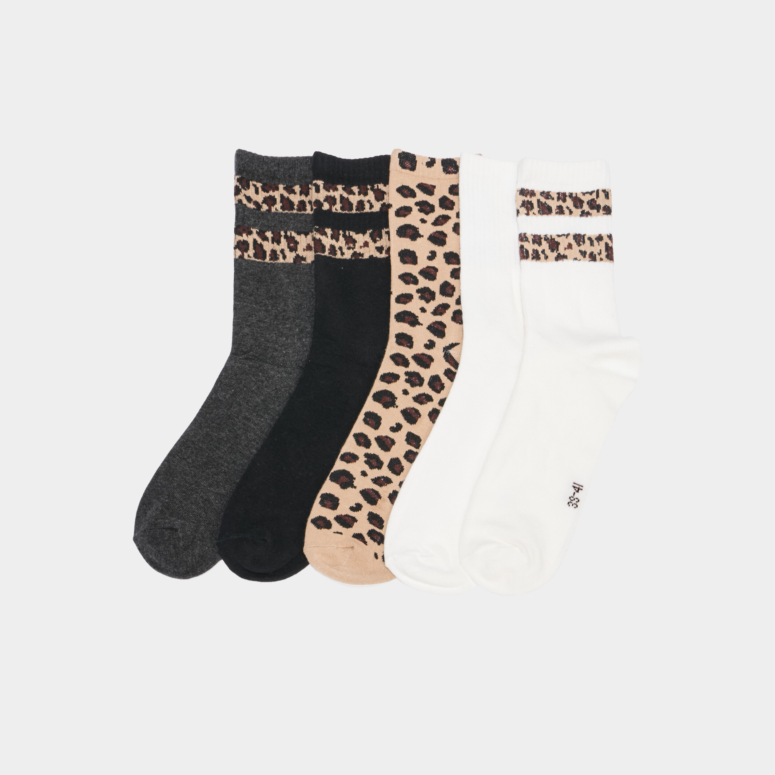 Lot 5 paires chaussettes noir femme