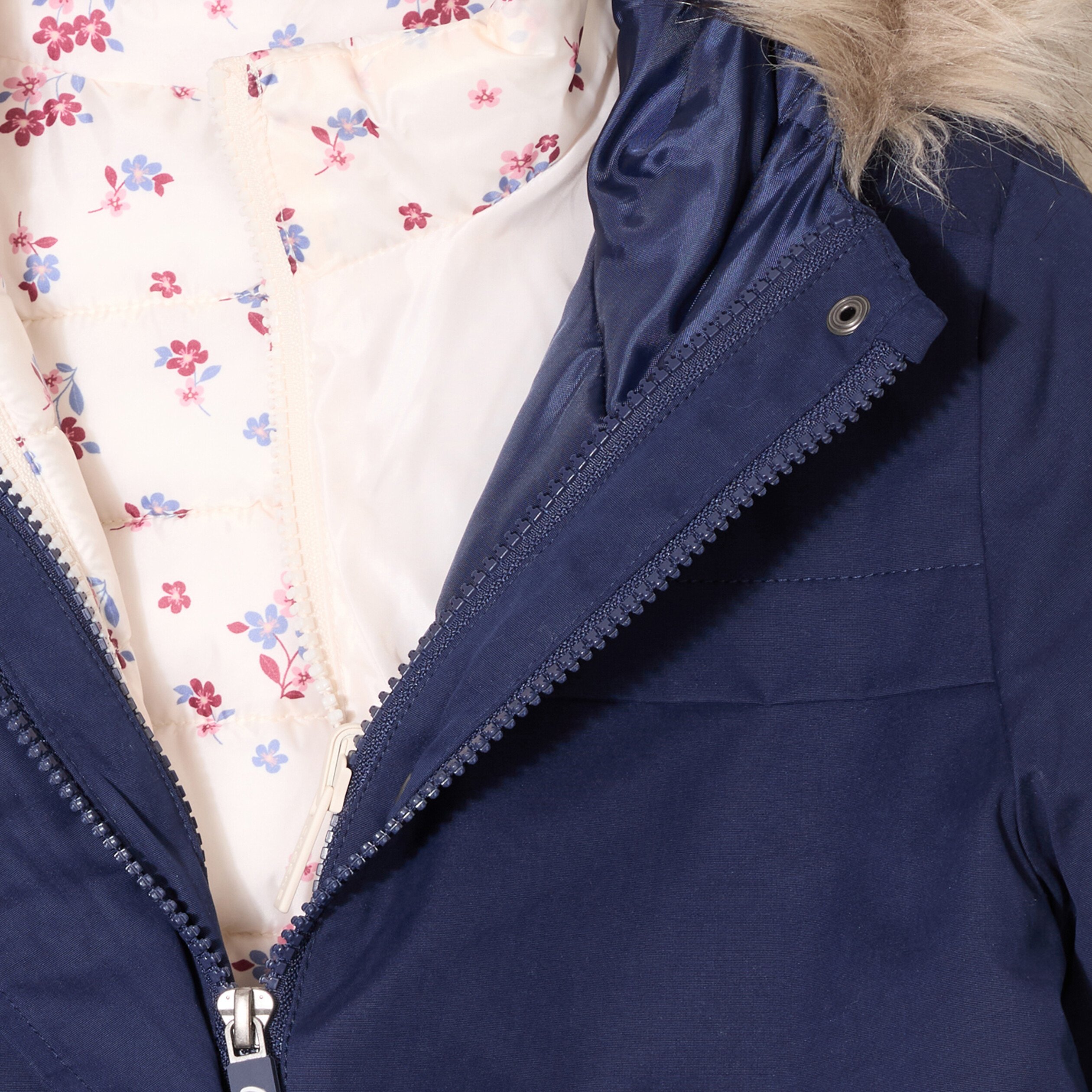 parka et doudoune 3 en 1 bleu marine fille Parka et doudoune 3-en-1 bleu marine fille