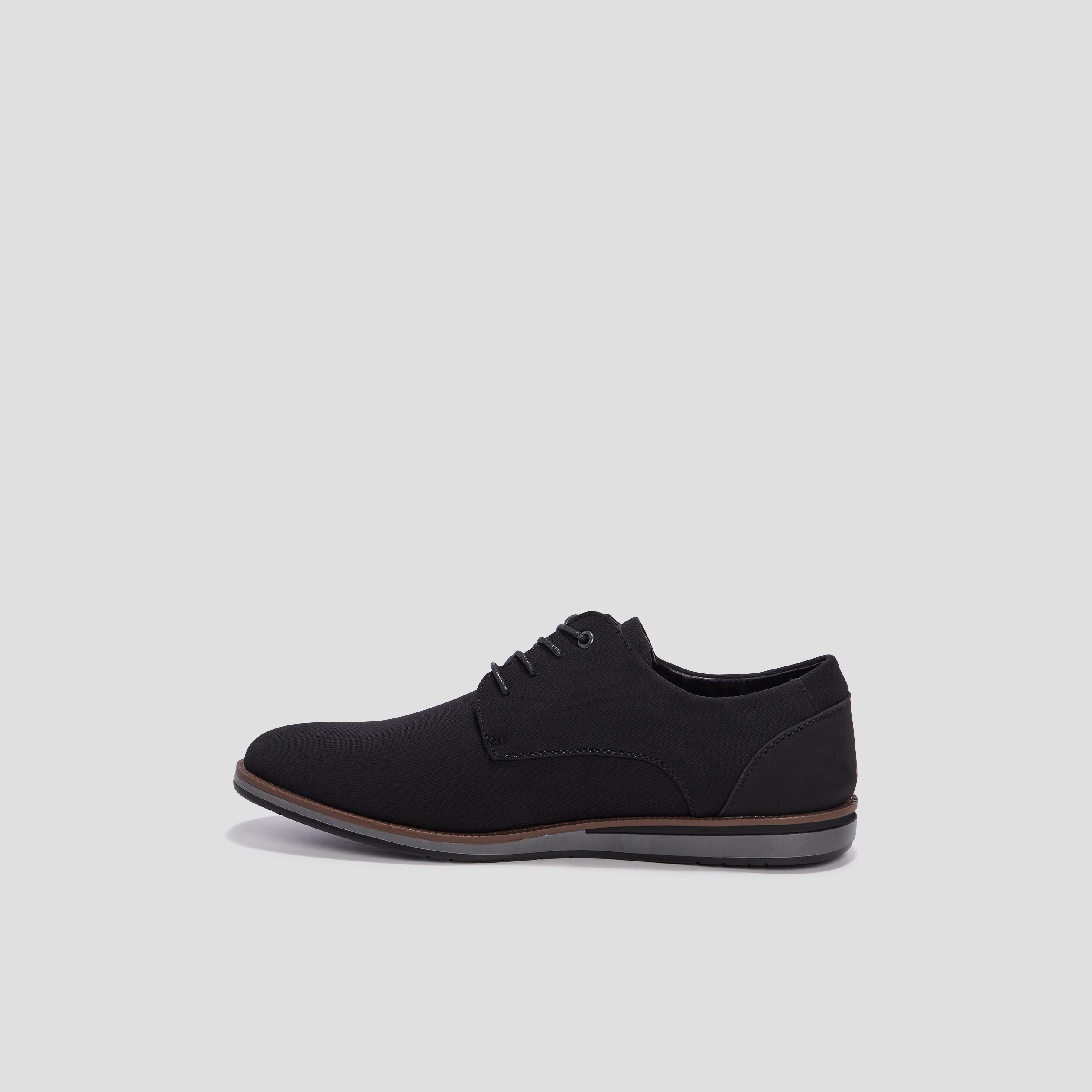 Derbies plates à lacets noir homme