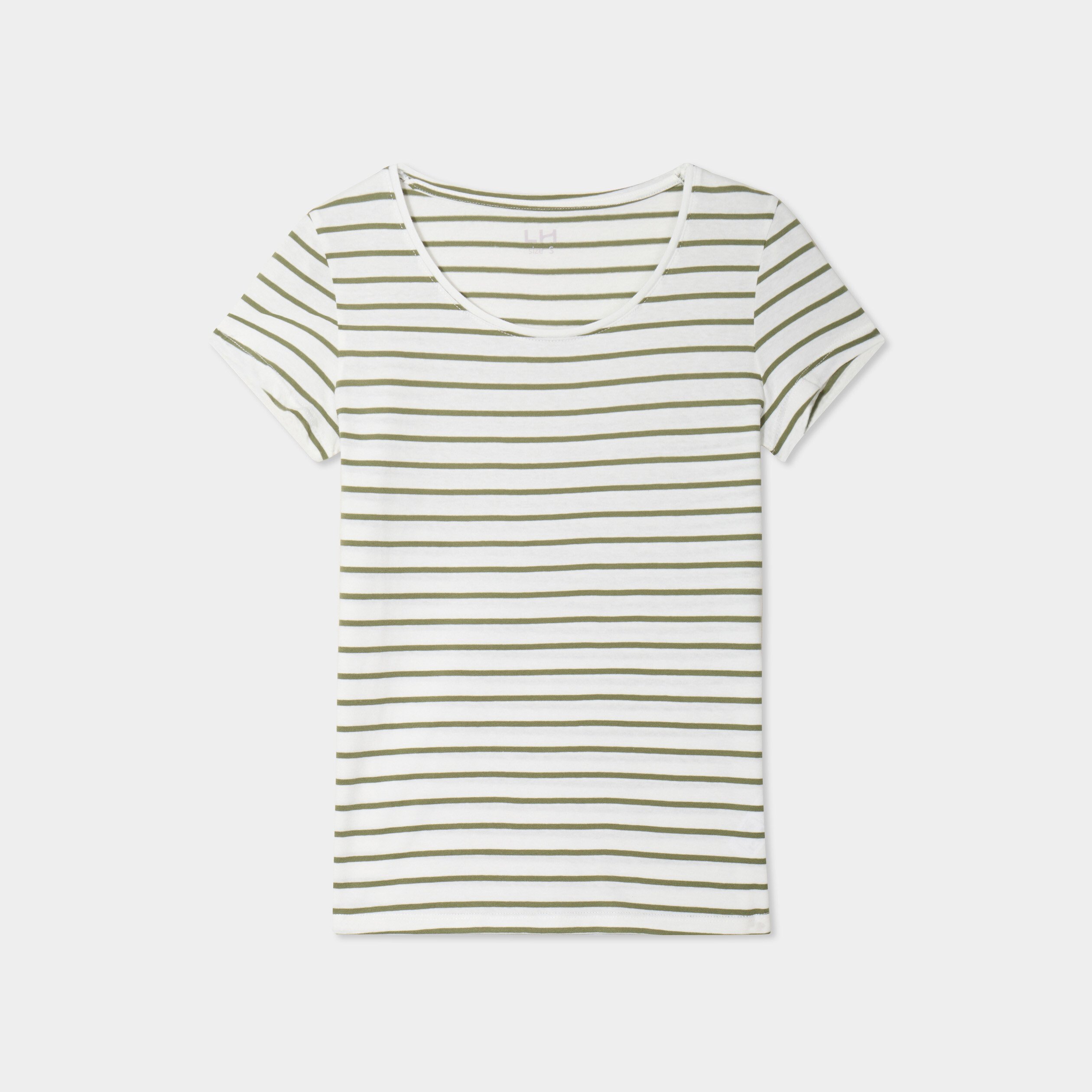 t shirt raye manches courtes ecru femme T-shirt rayé manches courtes ecru femme