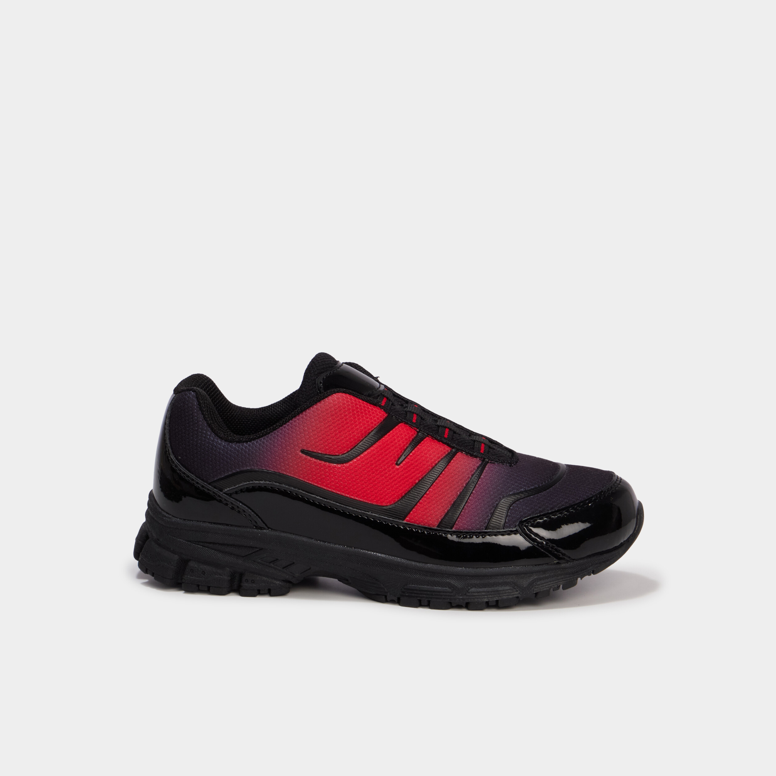 Baskets running lacets &eacute;lastiqu&eacute;es rouge gar&ccedil;on