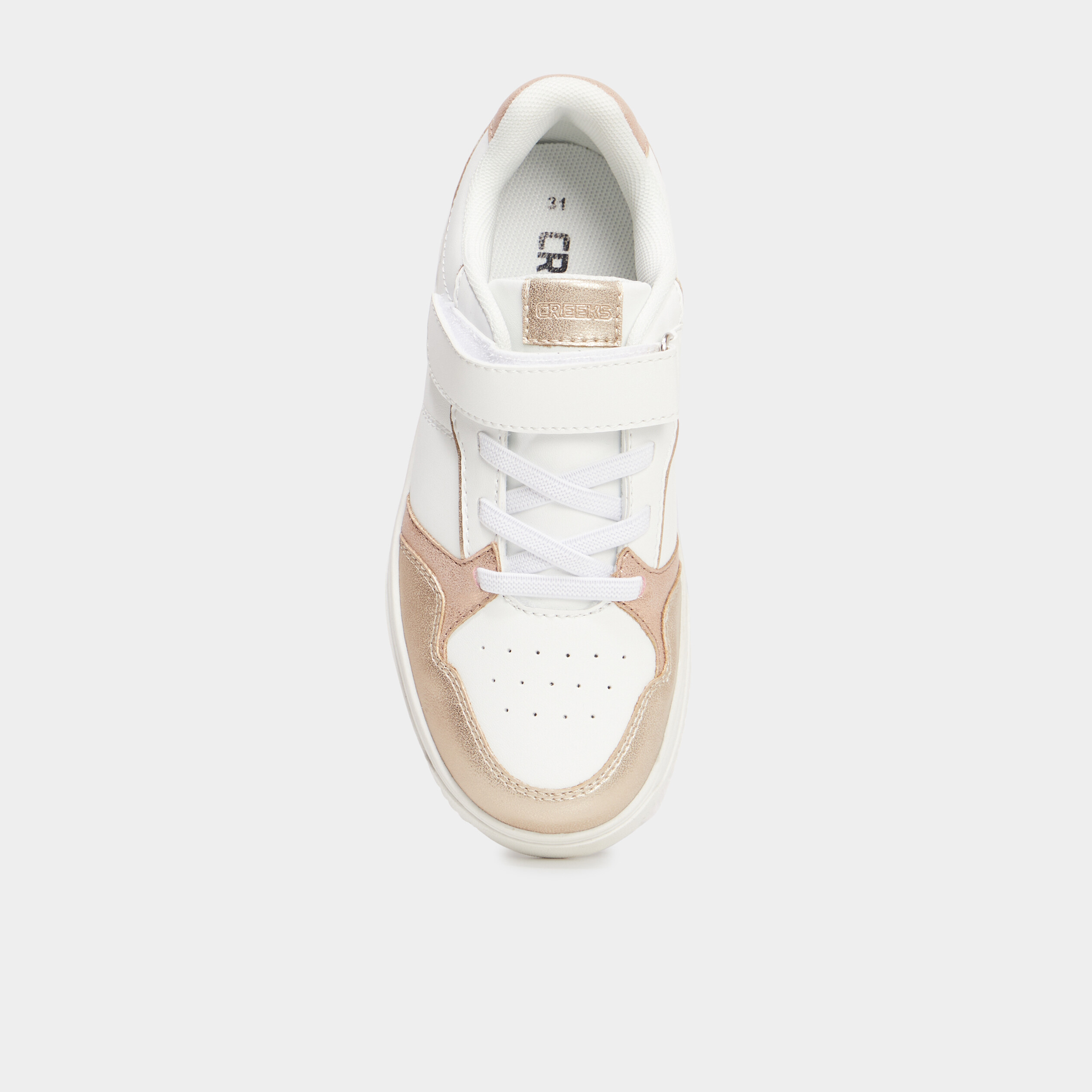 tennis basses a scratchs creeks blanc fille Tennis basses à scratchs Creeks blanc fille