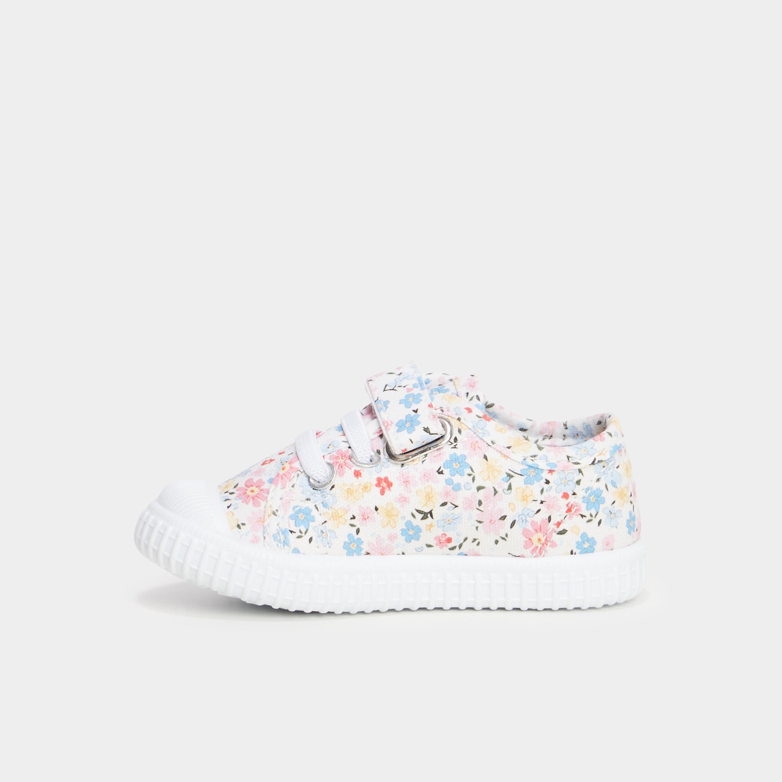 Tennis basses &agrave; scratchs semelle souple multicolore b&eacute;b&eacute; fille