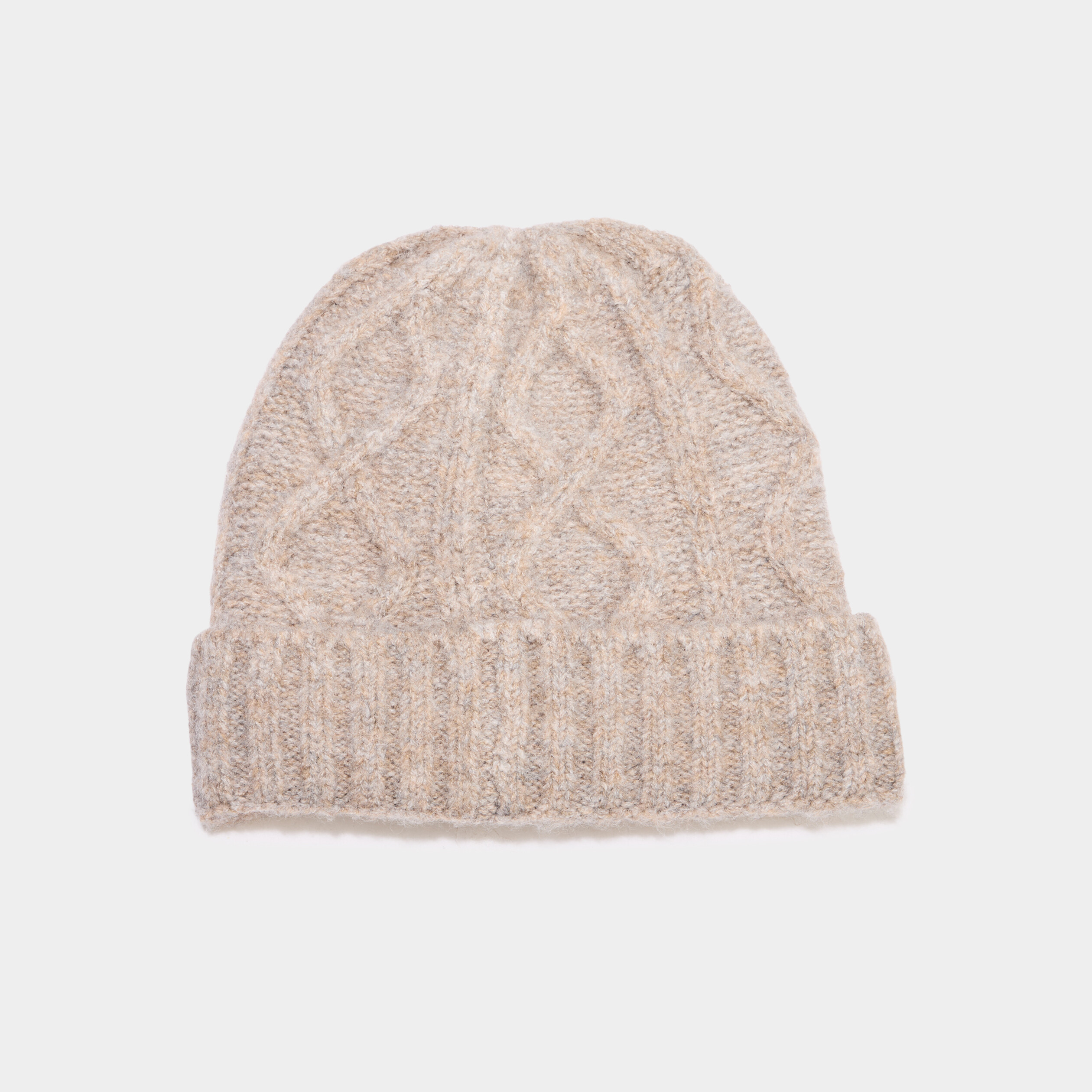 Bonnet &agrave; torsades taupe homme