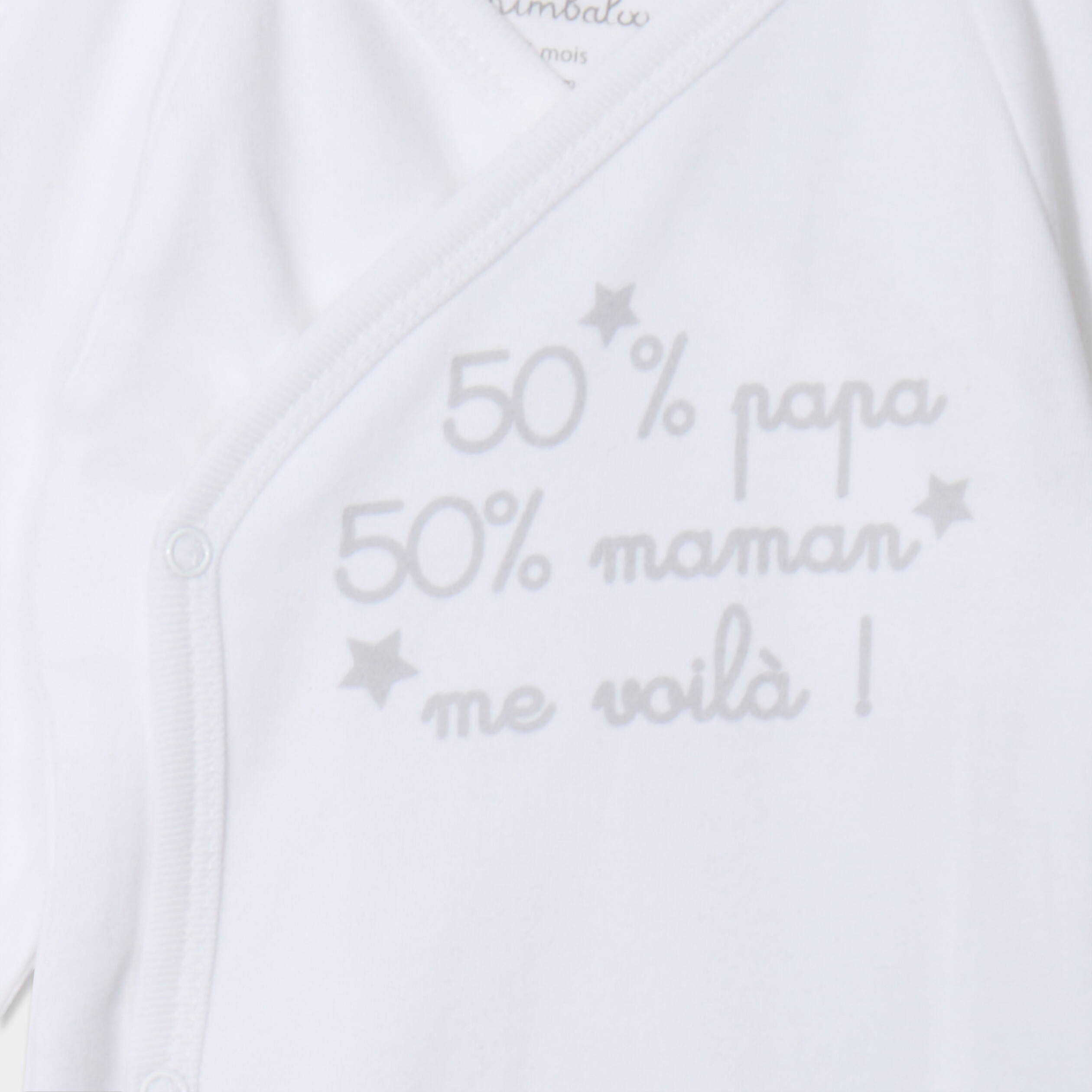 ensemble body croise et dors bien coton blanc bebe Ensemble body croisé et dors-bien coton blanc bébé
