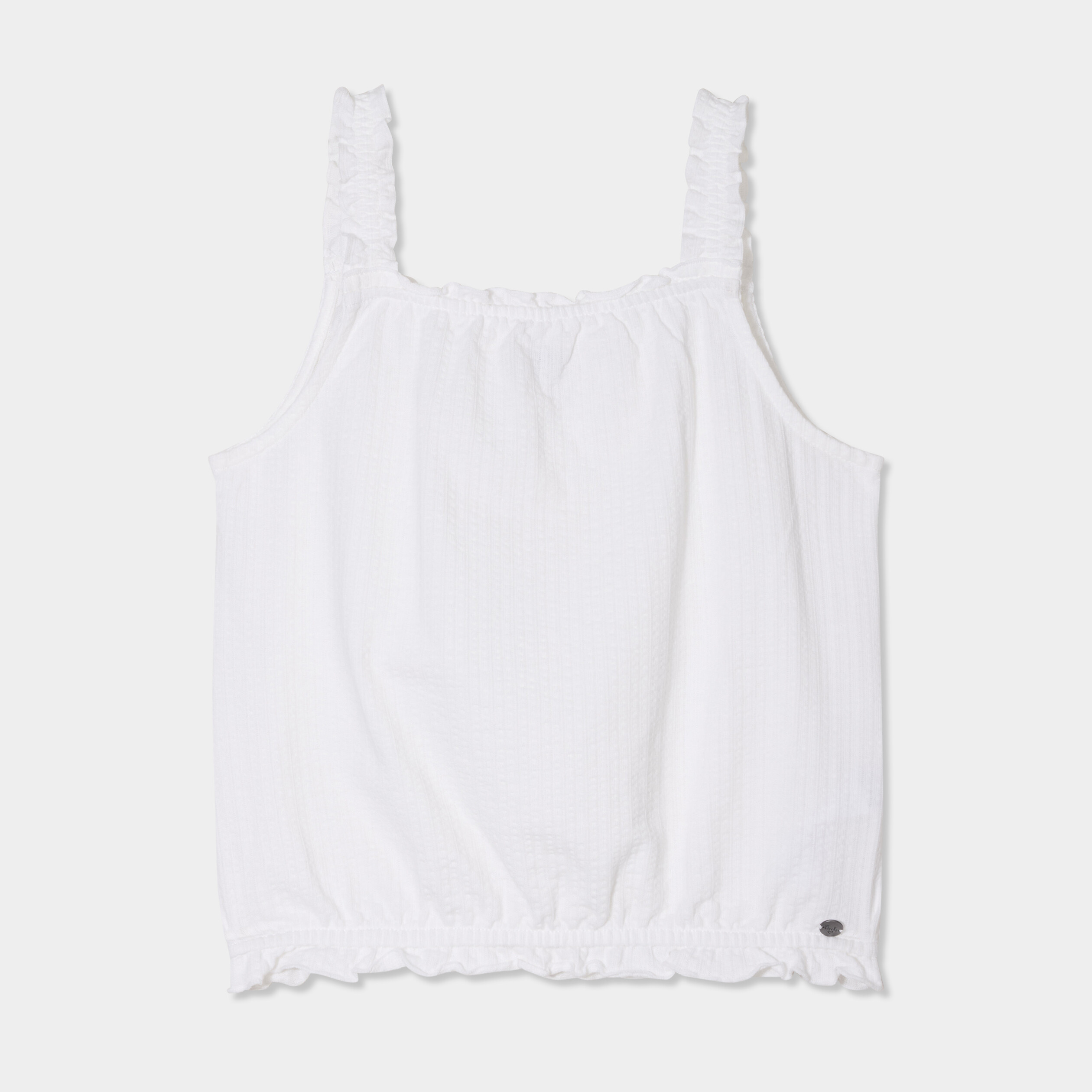 debardeur encolure carree ivoire fille Débardeur encolure carrée ivoire fille