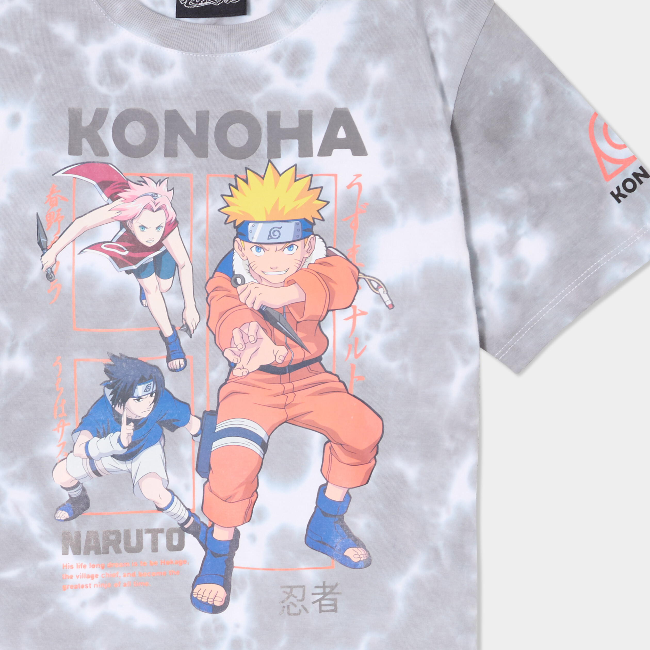 t shirt manches courtes coton naruto multicolore garcon T-shirt manches courtes coton Naruto multicolore garçon