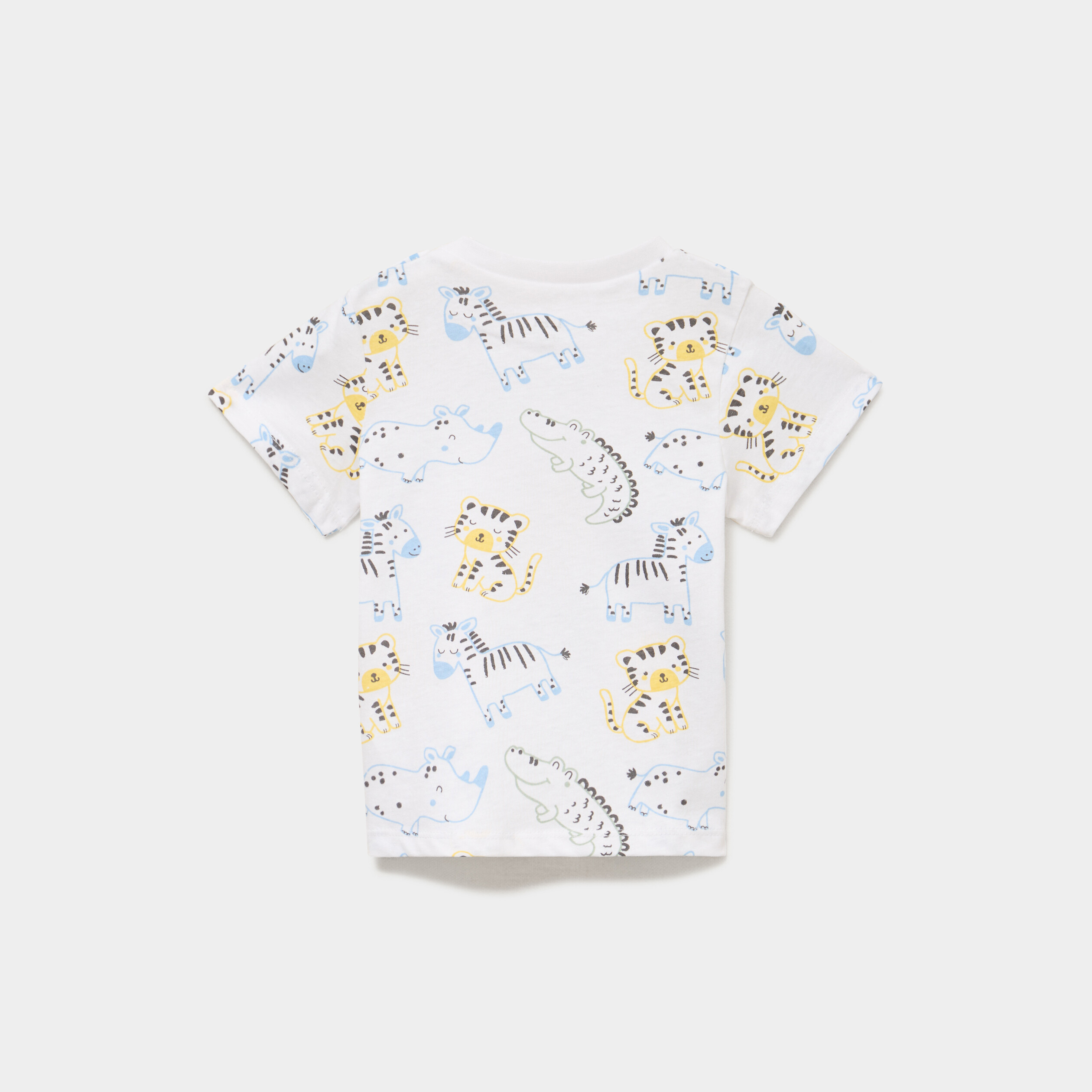 T-shirt manches courtes coton blanc b&eacute;b&eacute; gar&ccedil;on