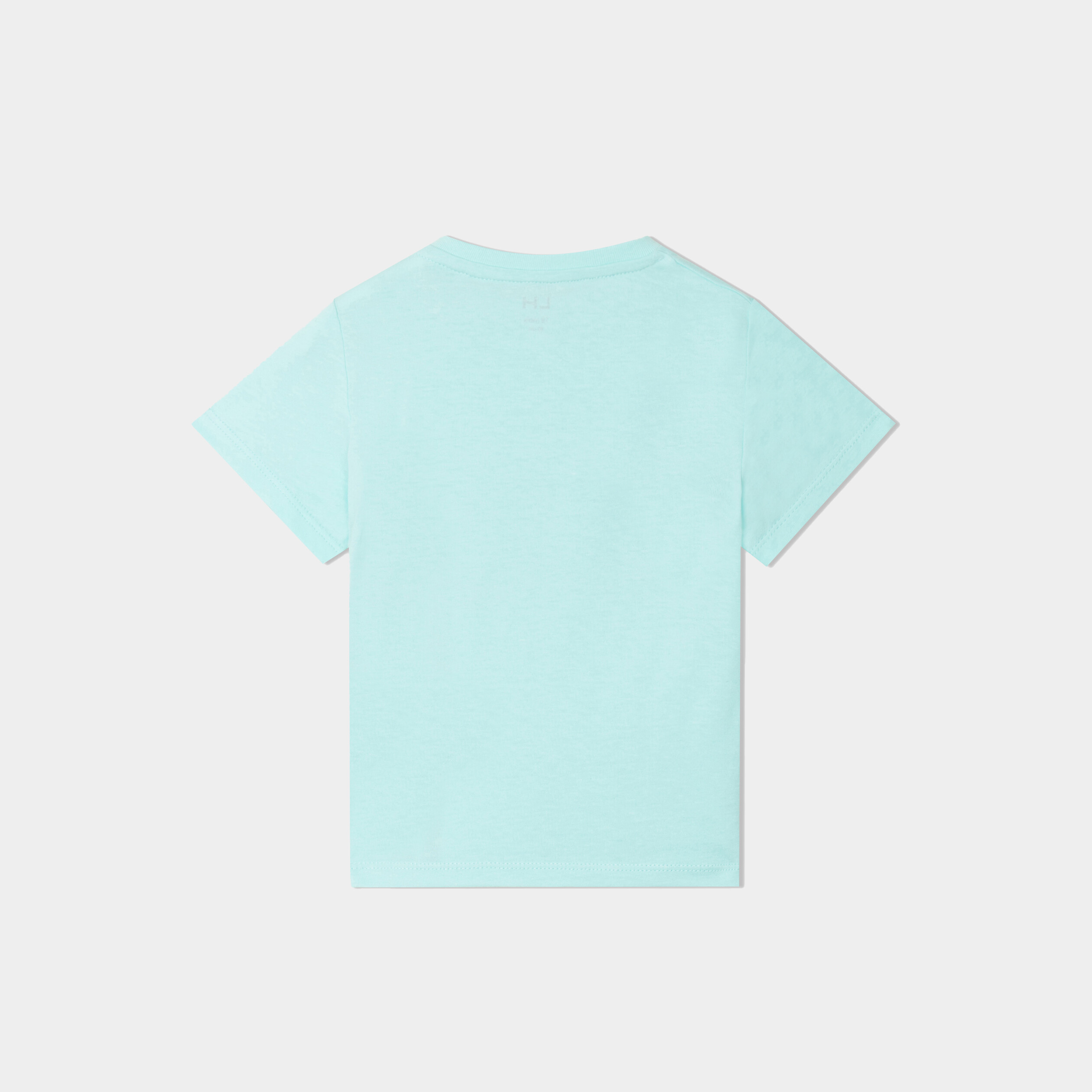 t shirt col rond manches courtes coton bleu turquoise bebeg T-shirt col rond manches courtes coton bleu turquoise bébé garçon
